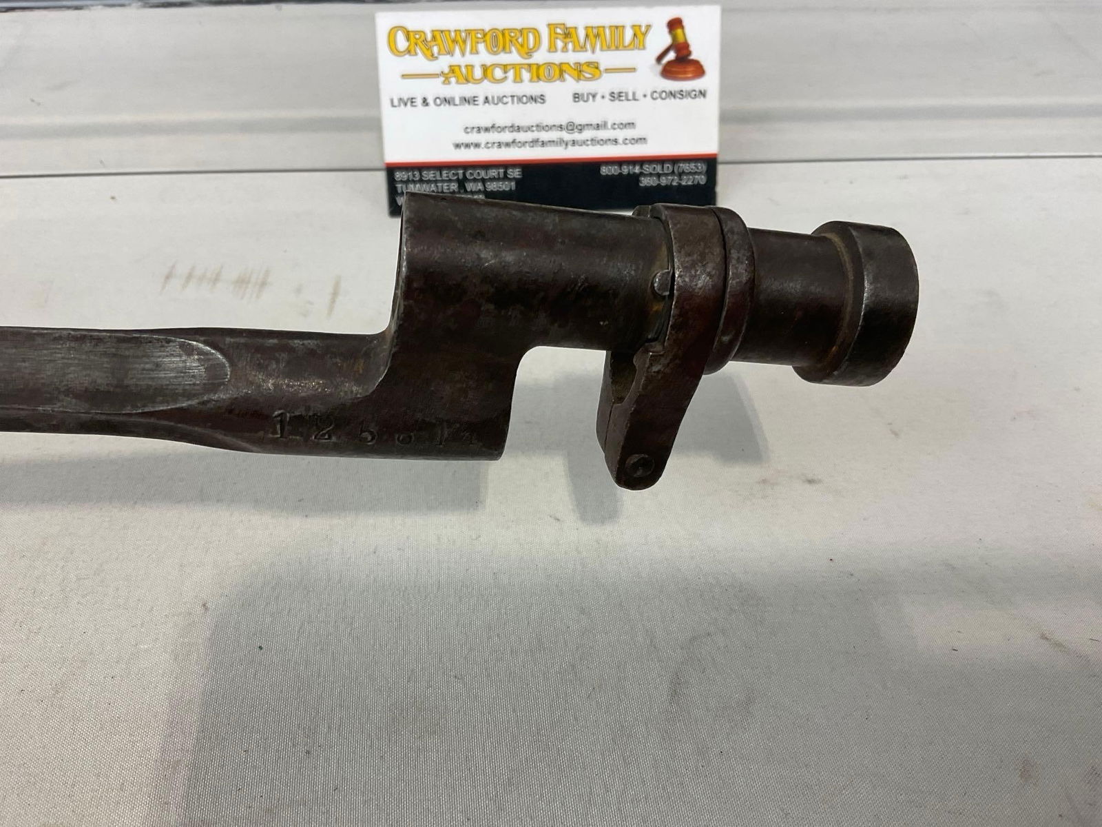 Antique Socket Bayonet, Pre-WW1 Era, 16 inch spike, 4 edge, poss for Austrian Lorenz Rifle - 4