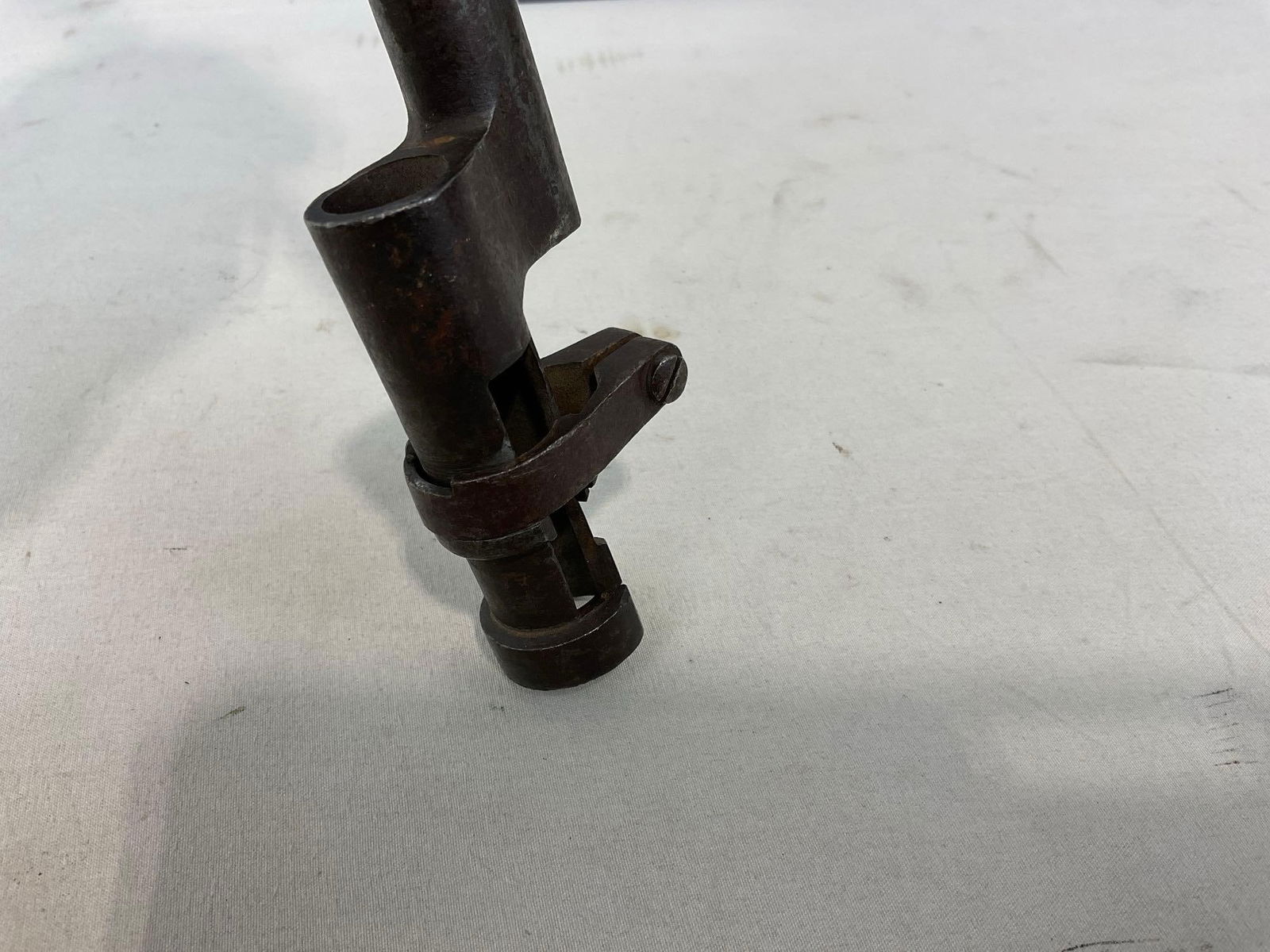 Antique Socket Bayonet, Pre-WW1 Era, 16 inch spike, 4 edge, poss for Austrian Lorenz Rifle - 7