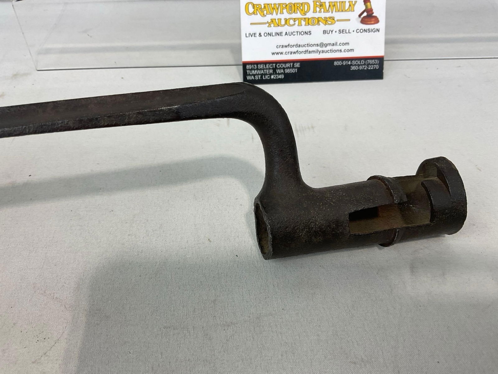 Civil War Era Bayonet, poss Confederate, Triangular Blade w/ Socket, 18 inch blade - 2