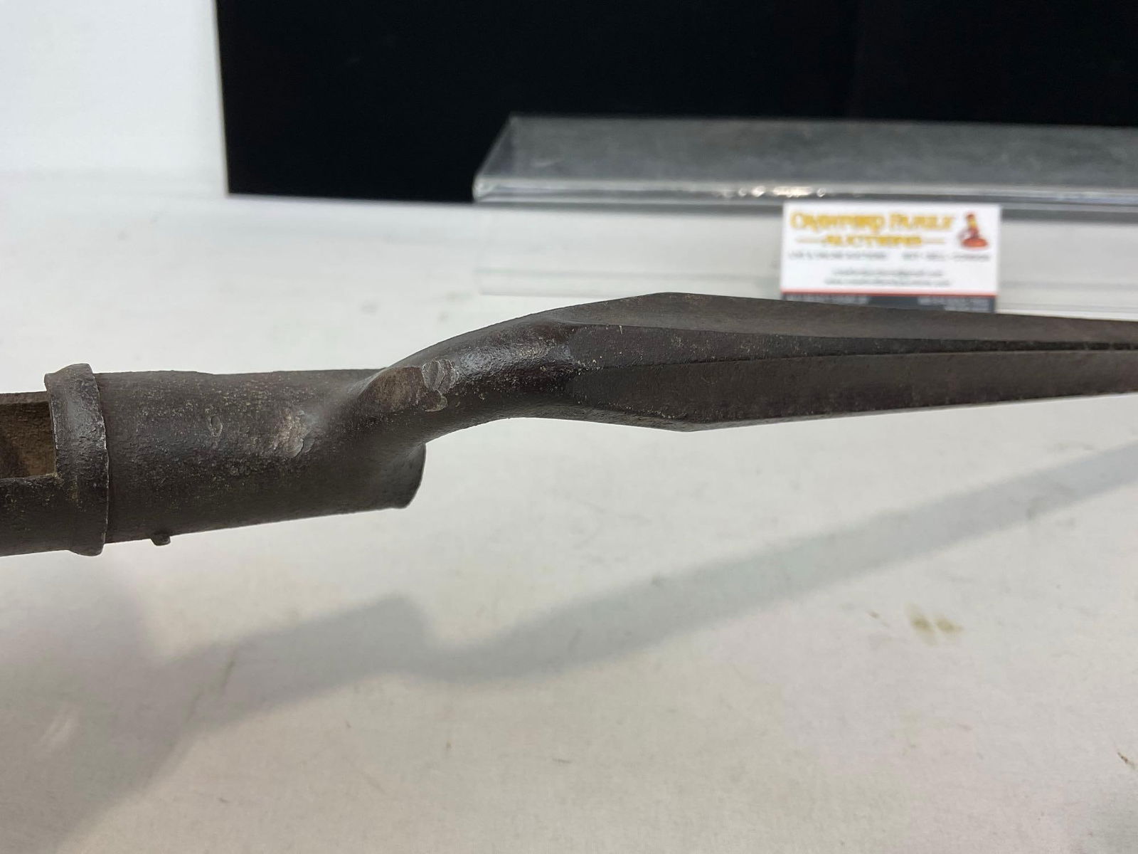 Civil War Era Bayonet, poss Confederate, Triangular Blade w/ Socket, 18 inch blade - 5