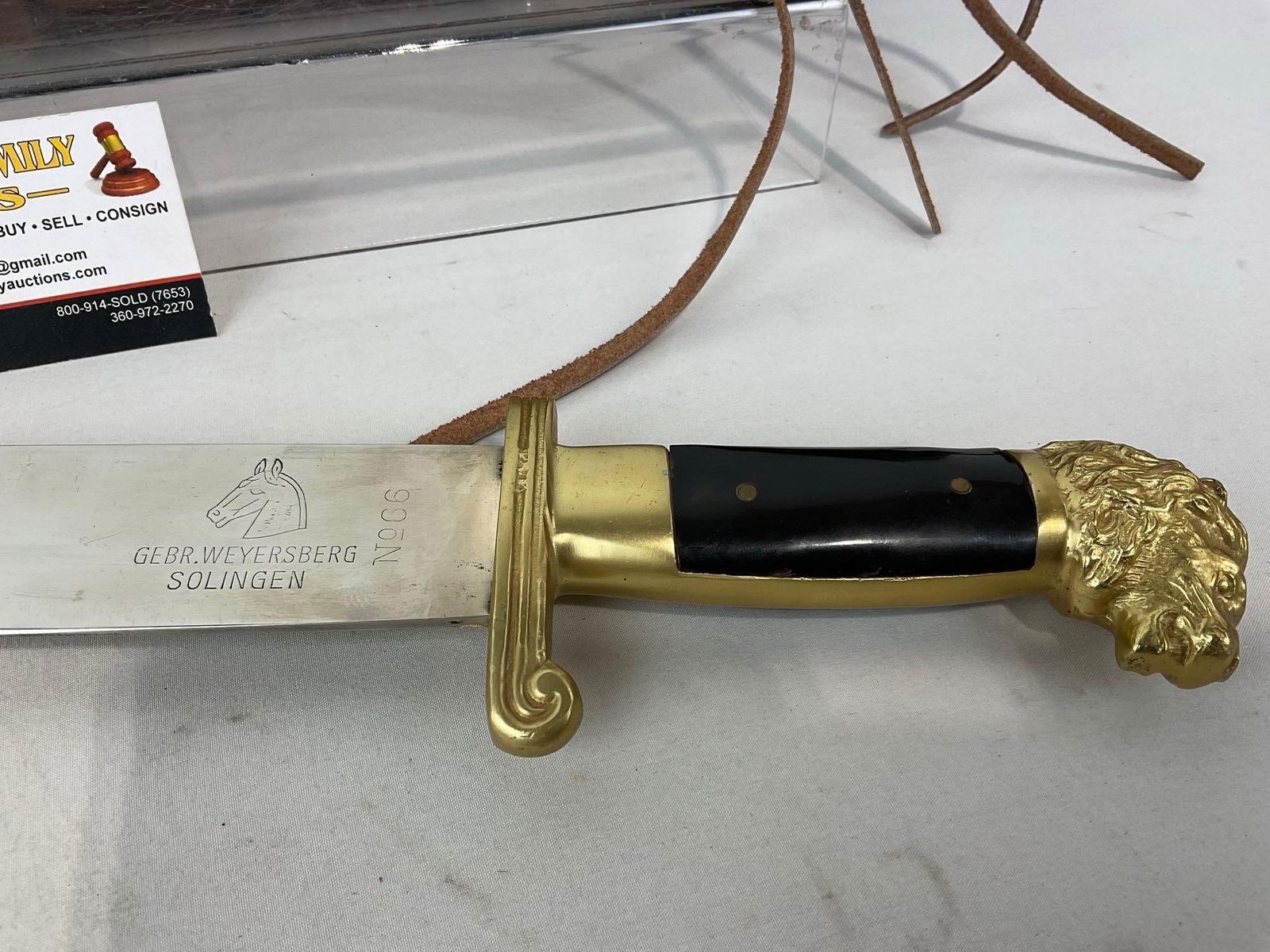 Busquen La Marca, Cabeza de Caballo, 21 inch blade, Leather Sheath w/Leather Tassels - 4