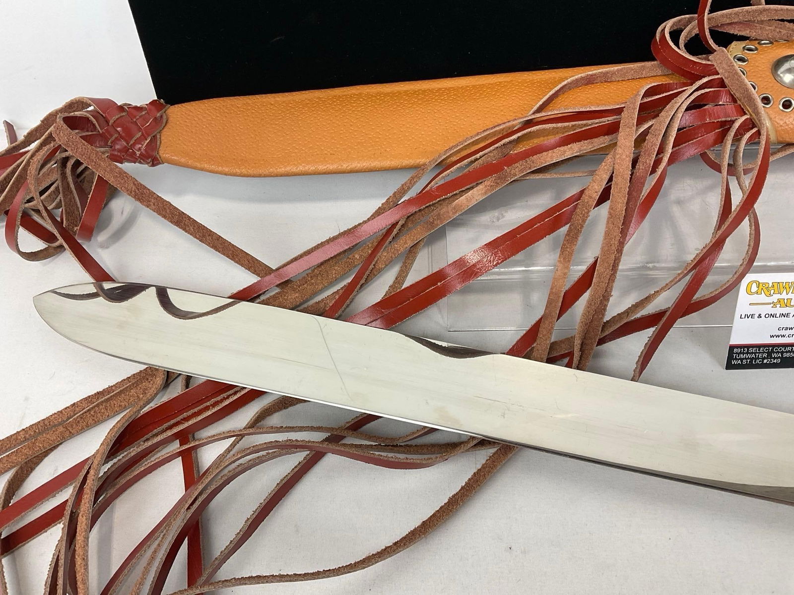 Busquen La Marca, Cabeza de Caballo, 21 inch blade, Leather Sheath w/Leather Tassels - 5