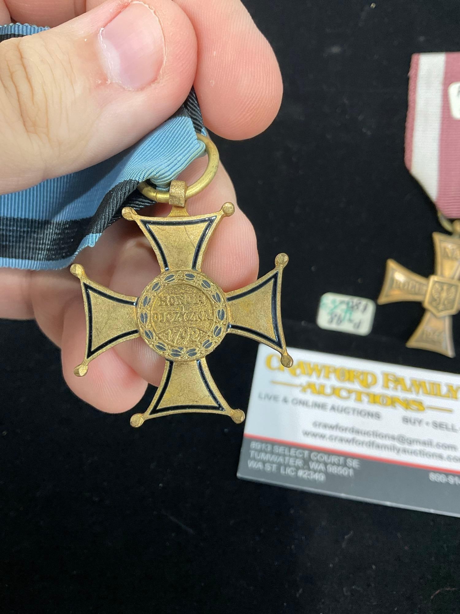 Pair of Polish Medals, Order of the Virtuti Militari & Cross of Valour 1944 - 3