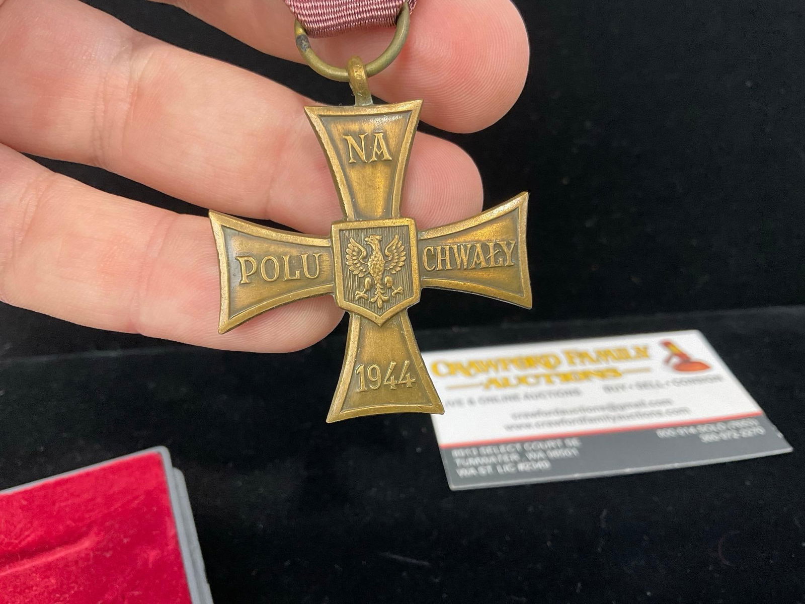 Pair of Polish Medals, Order of the Virtuti Militari & Cross of Valour 1944 - 4