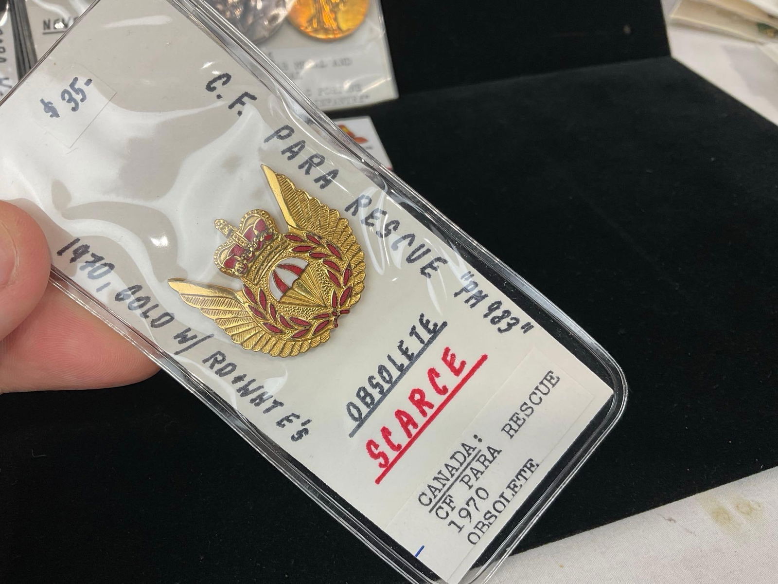 Canadian Para Rescue Pin & Wing, NWL Armed Forced Pin, Pair of Medals, British War & Victory WW1 - 2