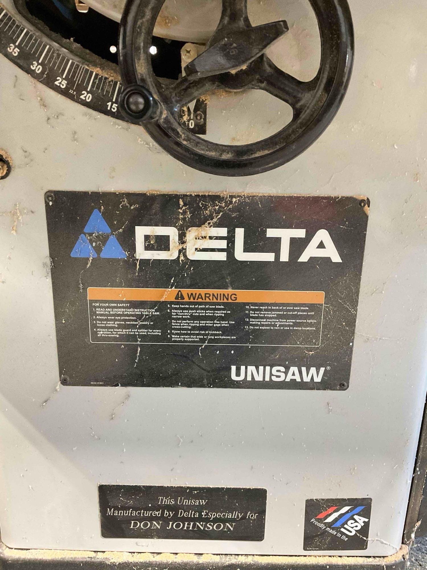 Delta Unisaw 10" Tilting Table Saw Model 36-812 w/ Biesemeyer Fence. Tested, Works. See pics. - 2