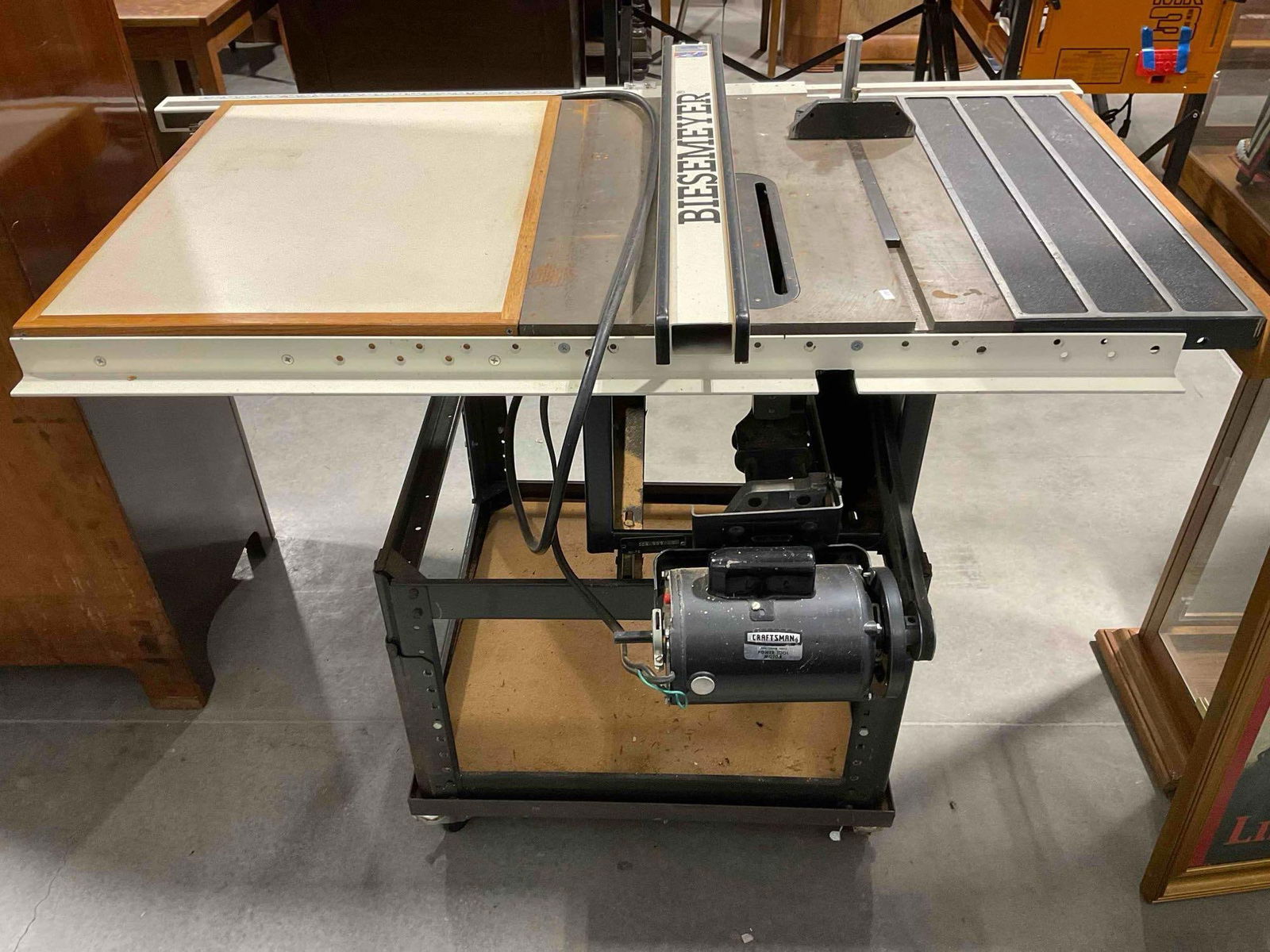 Sears Craftsman 10" Bench Saw Model 113.229110 w/ Biesemeyer Fence System. Tested, Turns On. - 7