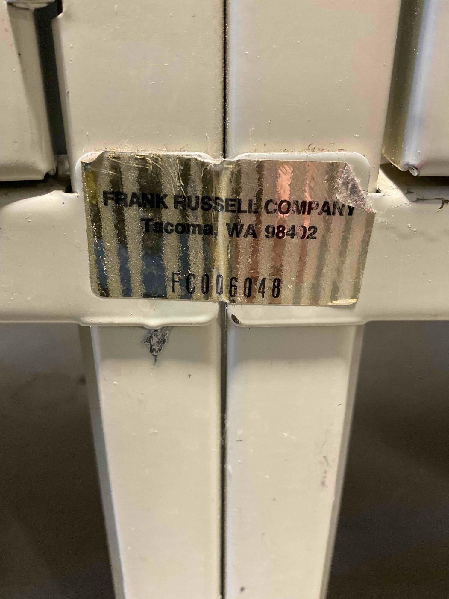 Vintage Grey Metal Lockers w/ 10 Cubbies. 1 Lock & 1 Key. Good Condition. Stands 66" Tall. - 8