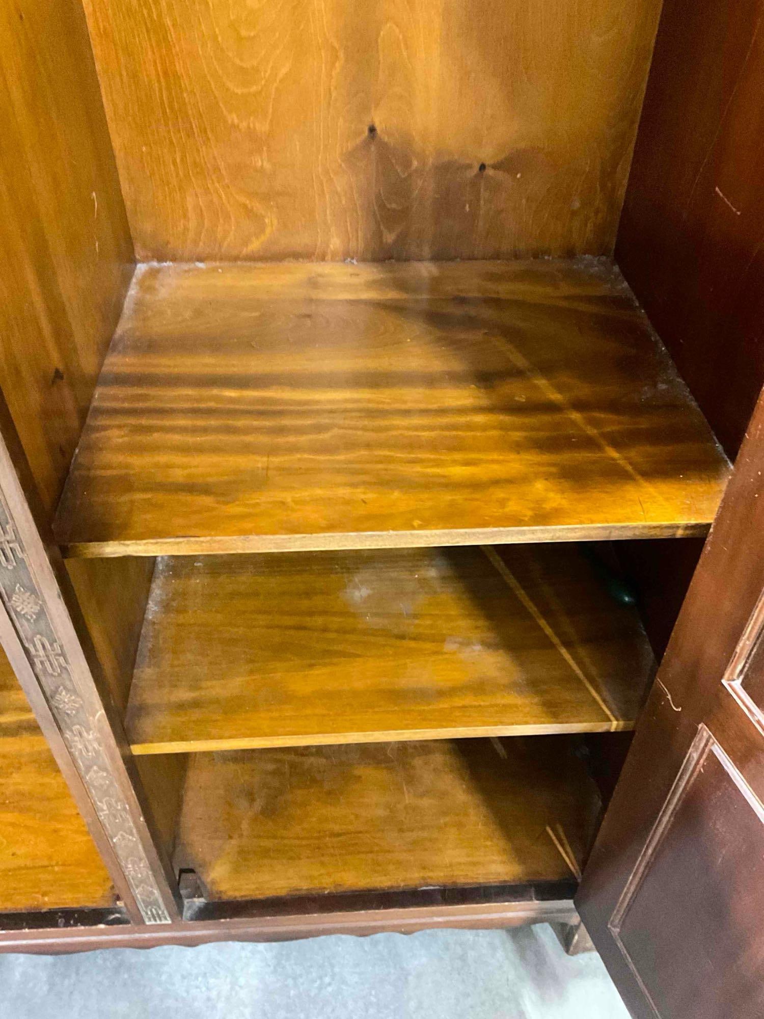 Antique H.L. Registered Design Lovely Mahogany? Wood Armoire w/ Ornate Details. See pics. - 10