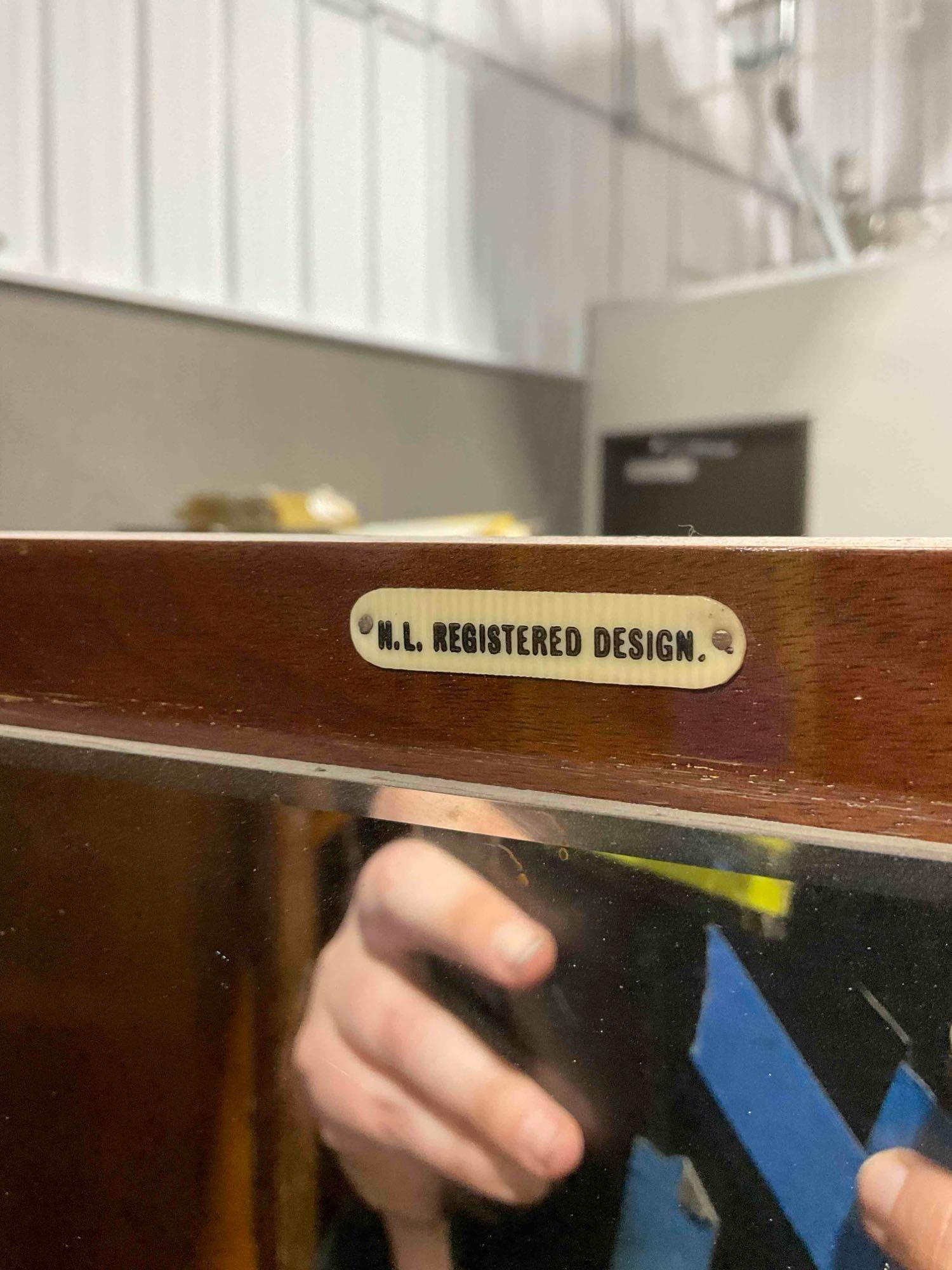 Antique H.L. Registered Design Lovely Mahogany? Wood Armoire w/ Ornate Details. See pics. - 9