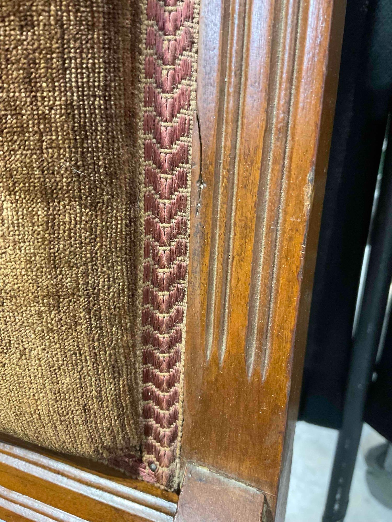 Lovely Antique Eastlake Walnut Side Chair w/ Brown Velvet Upholstery & Spoon Carvings. See pics. - 9