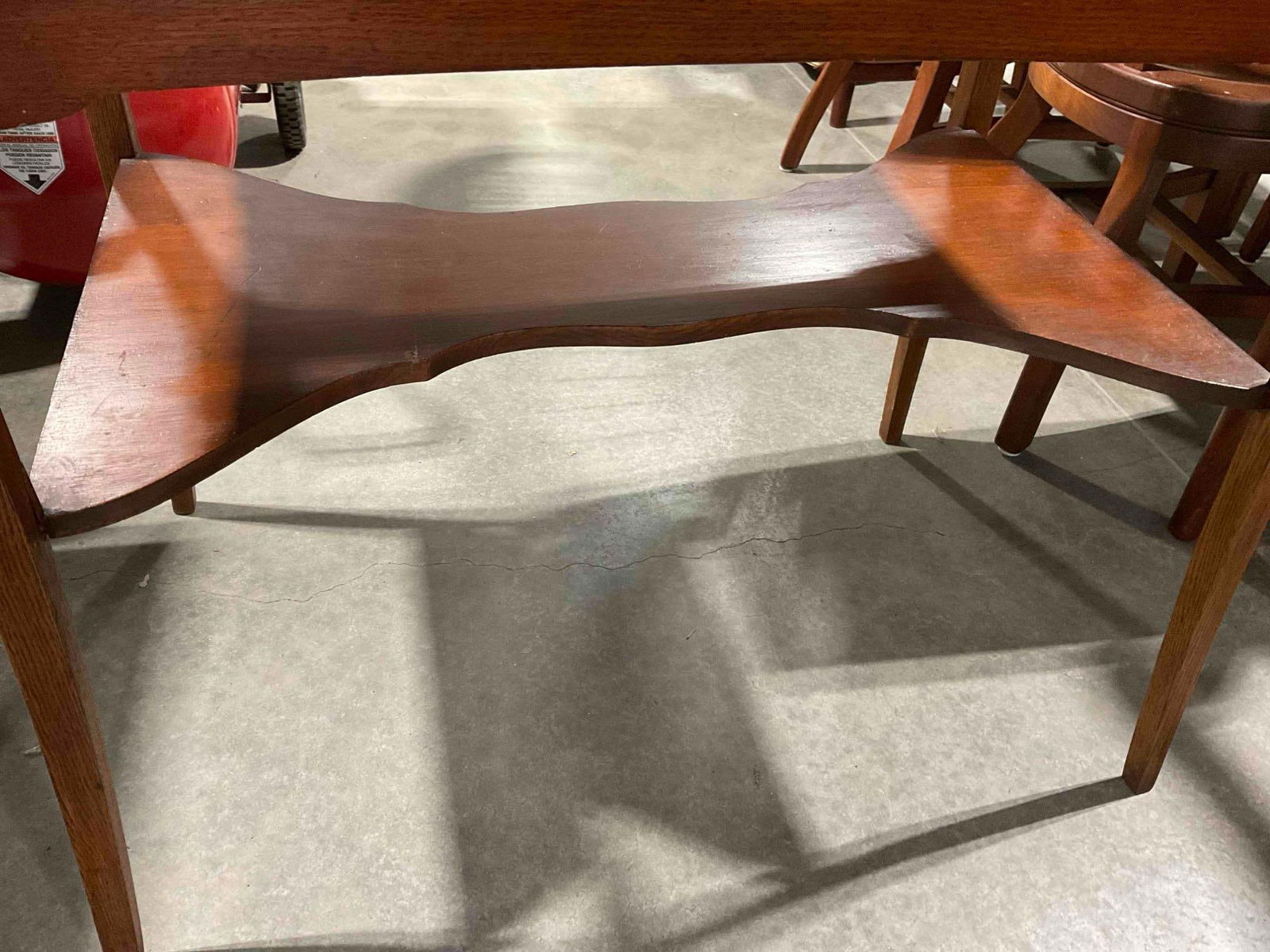 Antique Arts & Crafts? Style Tiger Oak 2-Tier Side Table w/ Drawer. Excellent Condition. See pics. - 3