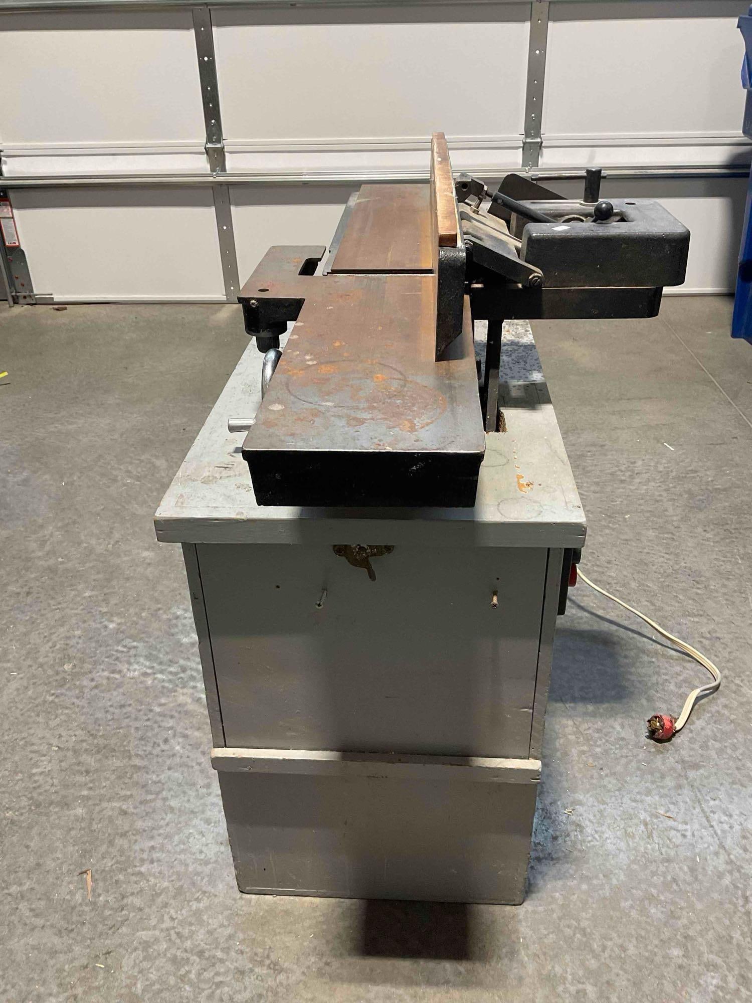 AMT 6" Joiner Model No 112308 Built into a Sawdust Collection Cabinet. - 4