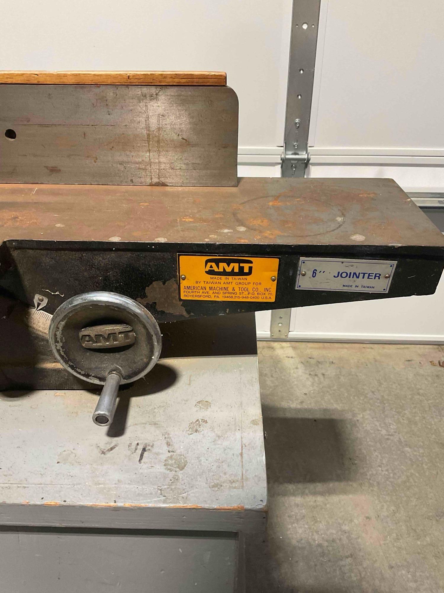 AMT 6" Joiner Model No 112308 Built into a Sawdust Collection Cabinet. - 6