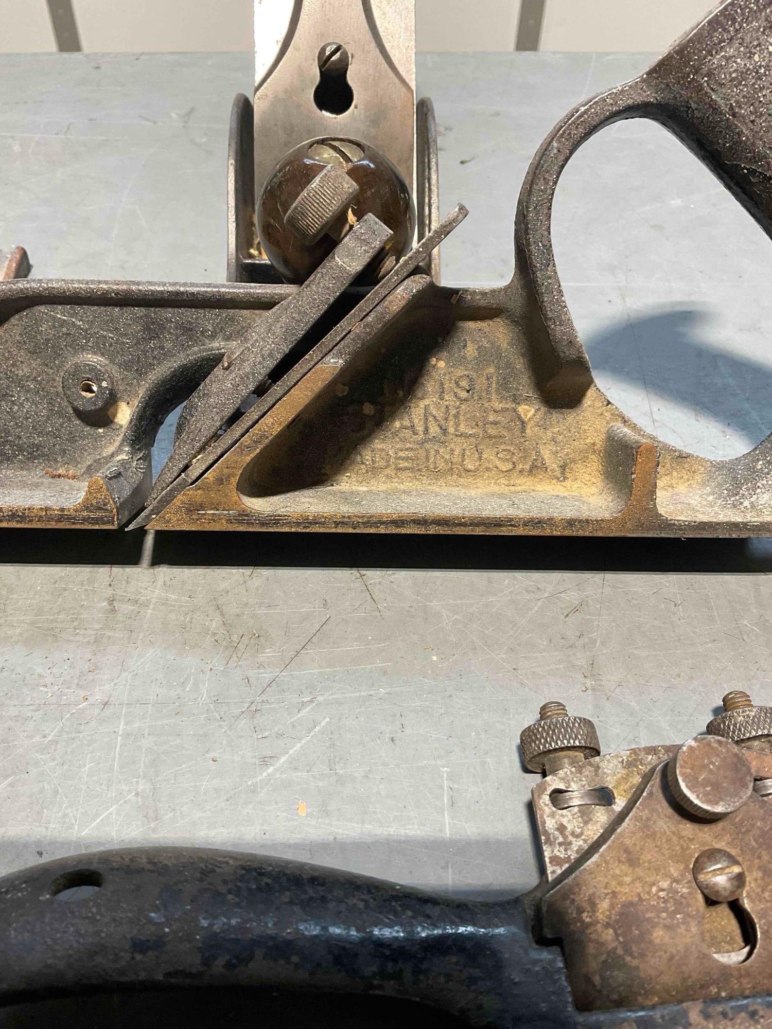 Collection of Vintage Wood Planes, Spoke Shaves And Edge Planes including 5x Stanley Brands - 9