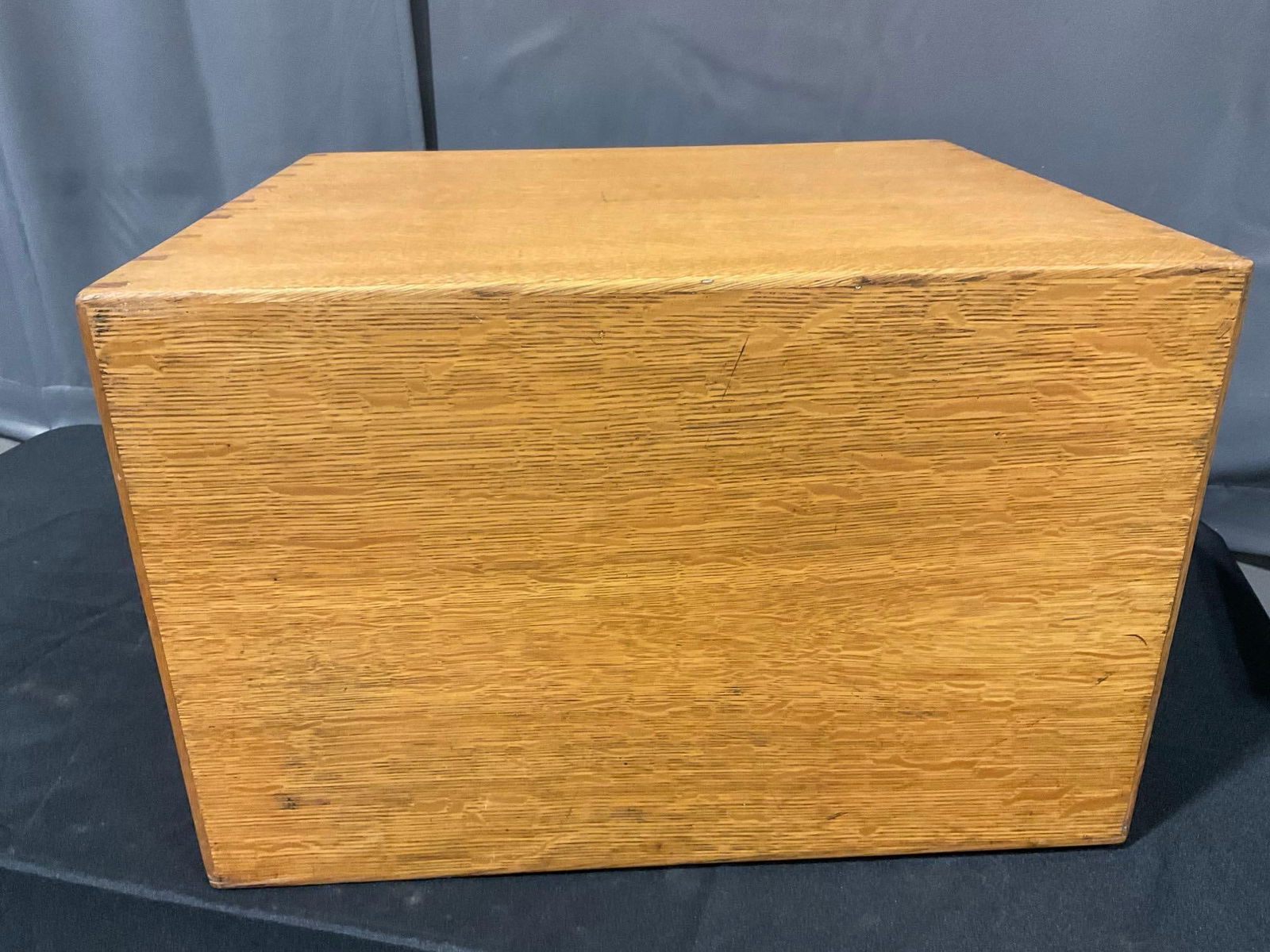 Library Bureau Cabinet of 9 Drawers, Wooden w/ Brass Furniture, 14h x 21w x 19d inches - 8