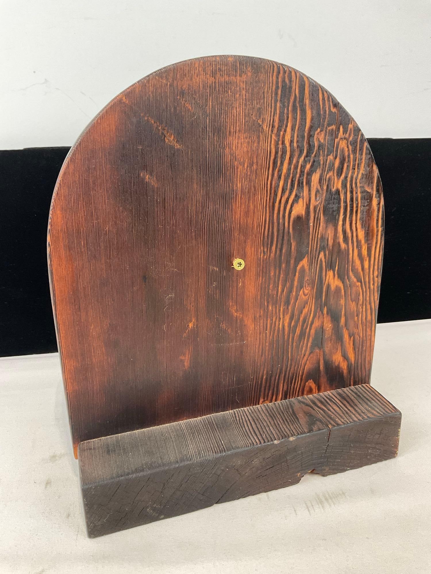 Antique Seth Thomas U.S. Navy Brass Ships Clock on Wooden Stand, 11h x 9w x 7d inches - 5