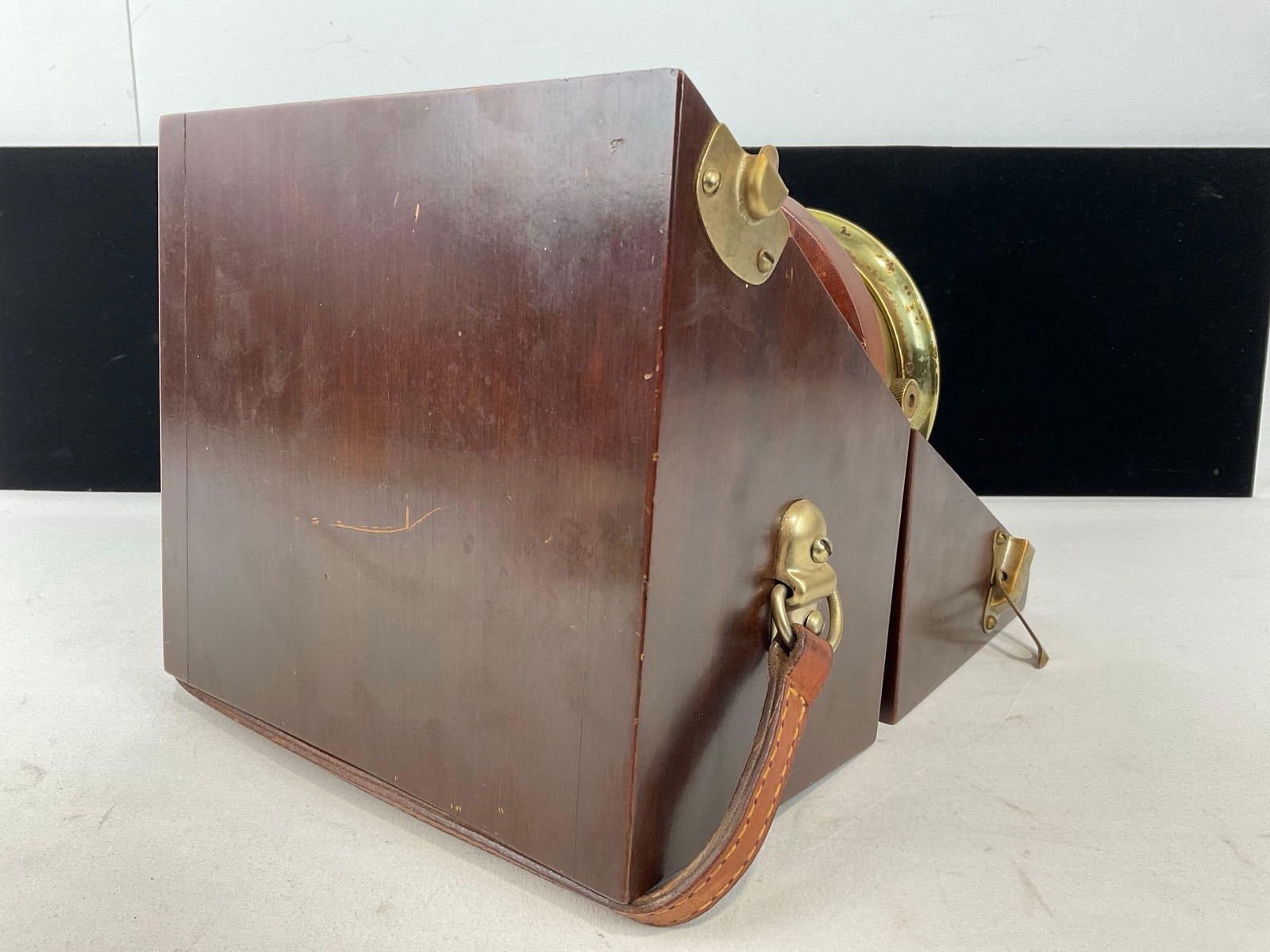 Chelsea Clock Co. US Army Clock Message Center Mark 1 Deck Clock in Original Wood Carrying Case - 7