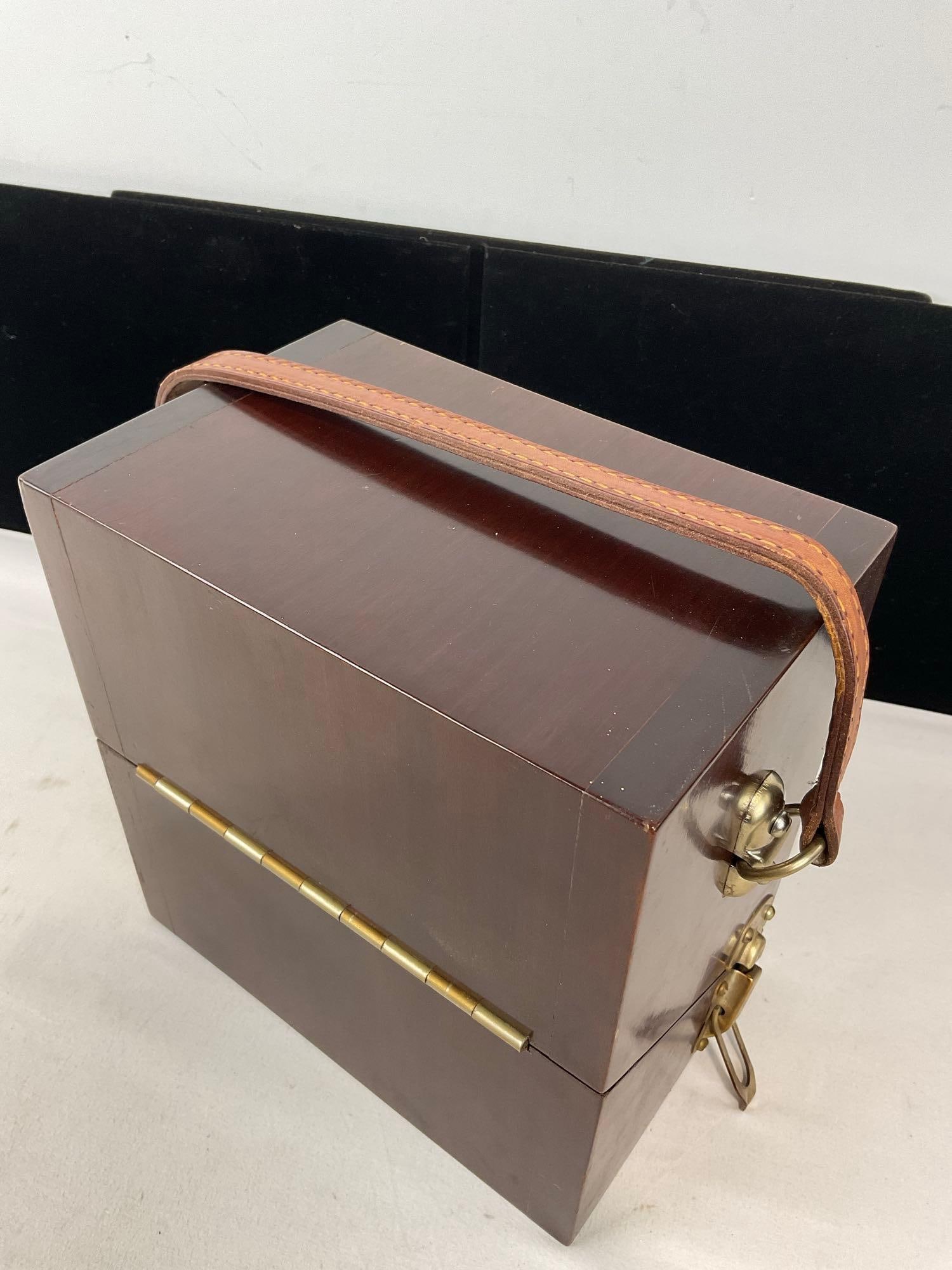 Chelsea Clock Co. US Army Clock Message Center Mark 1 Deck Clock in Original Wood Carrying Case - 8