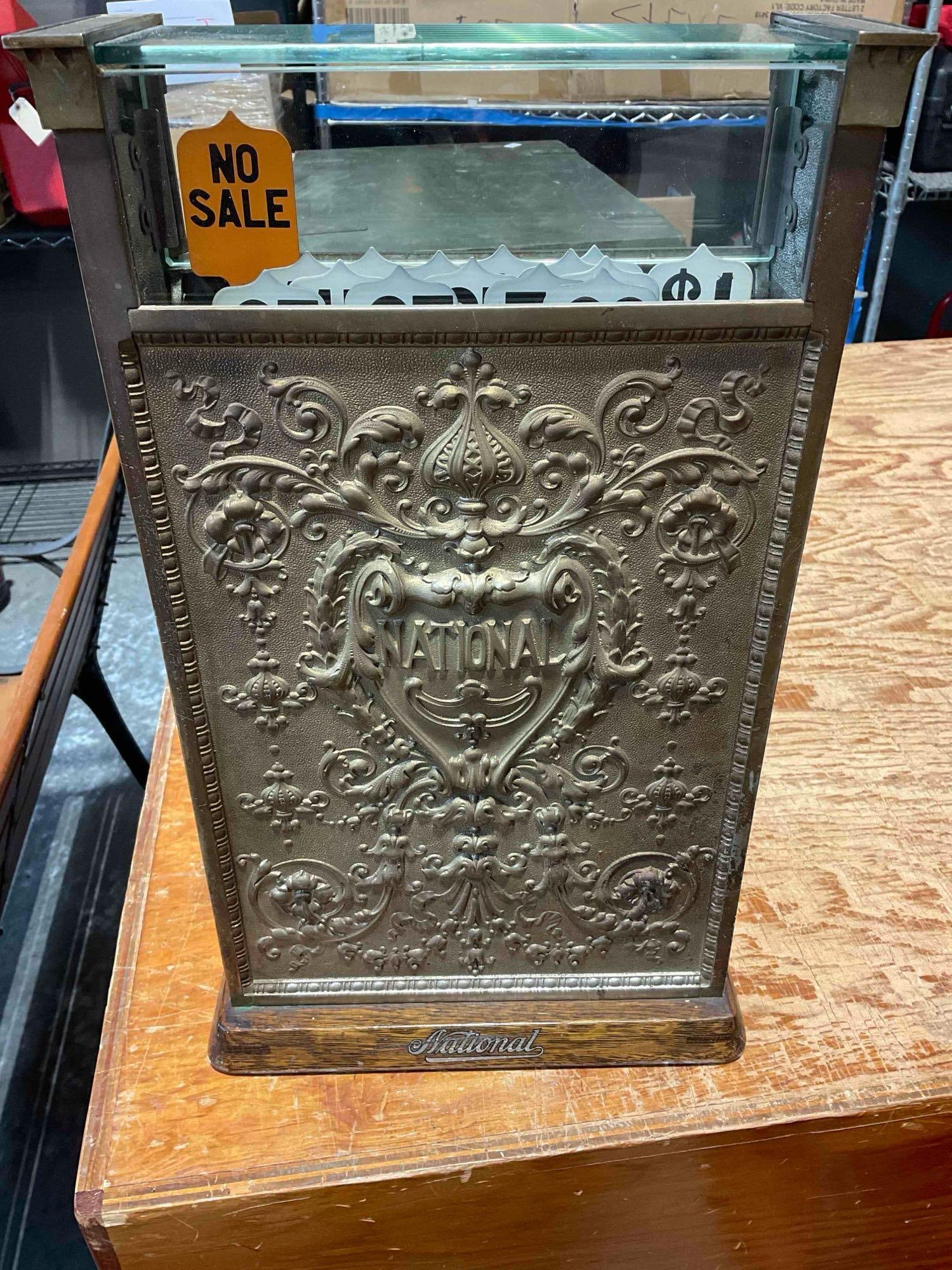 Antique National Brand Cash Register Model No S205948H. Still in Working Condition - 4