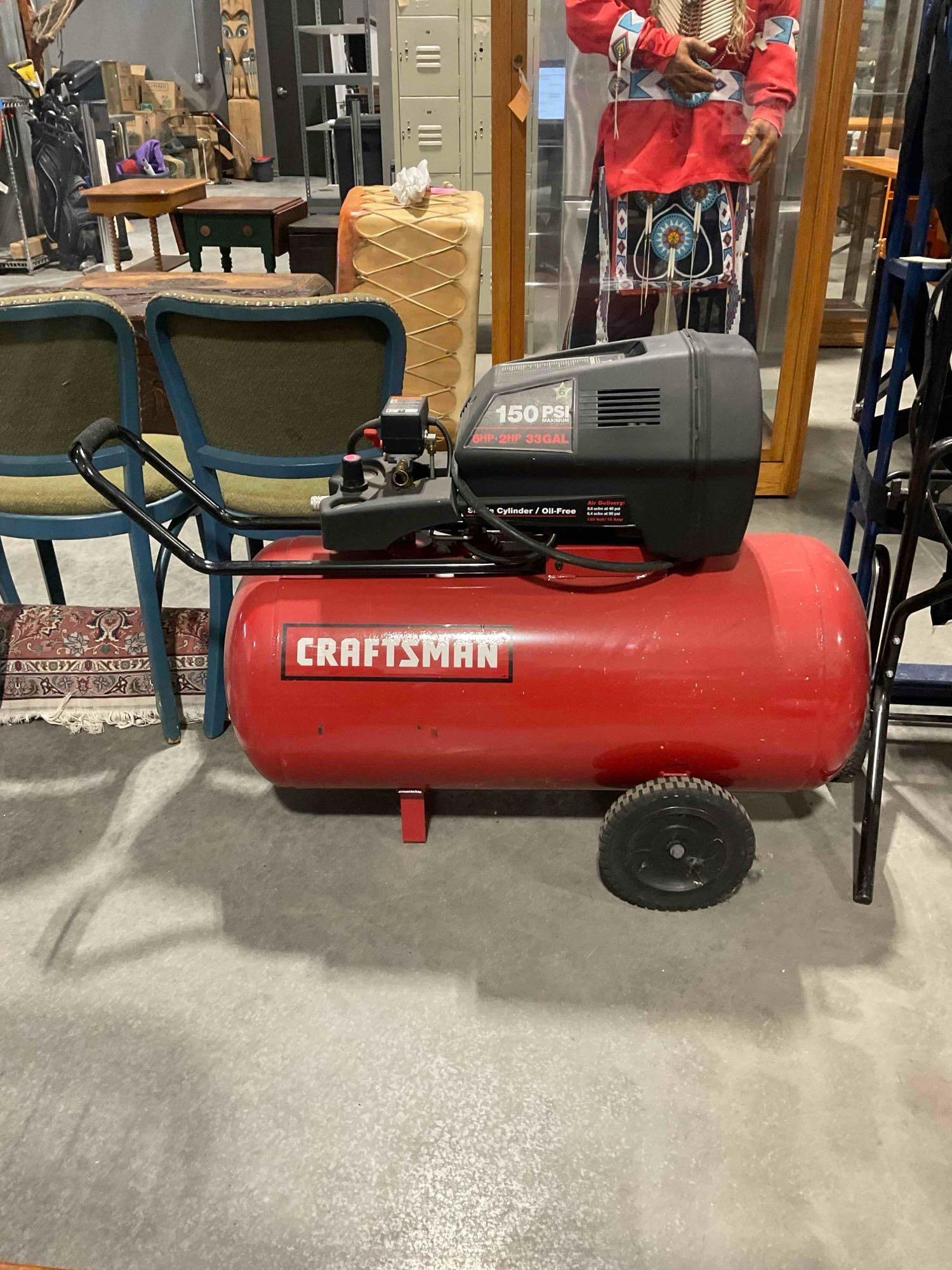 Craftsman 33Gal Air Compressor Model No. 919.167342. Tested and Working (1 of 6)