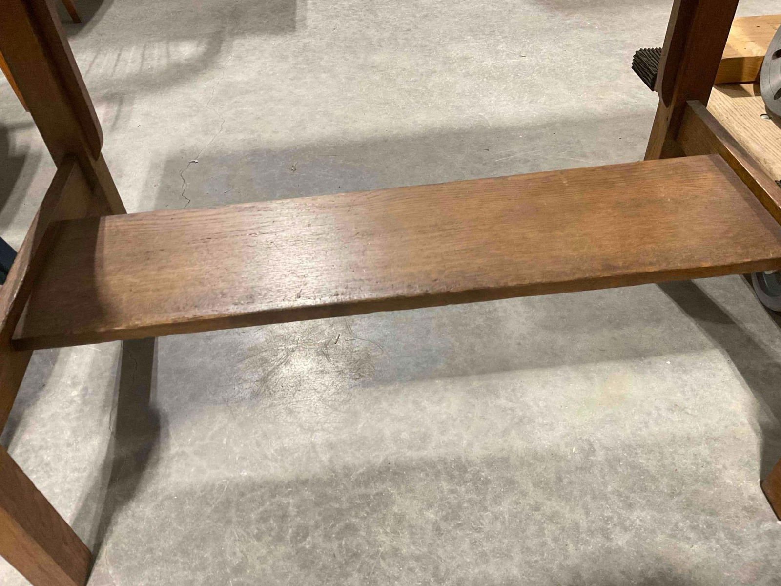 Handsome Antique Mission Style Oak Table or Writing Desk w/ 1 Drawer & Gorgeous Grain. - 6