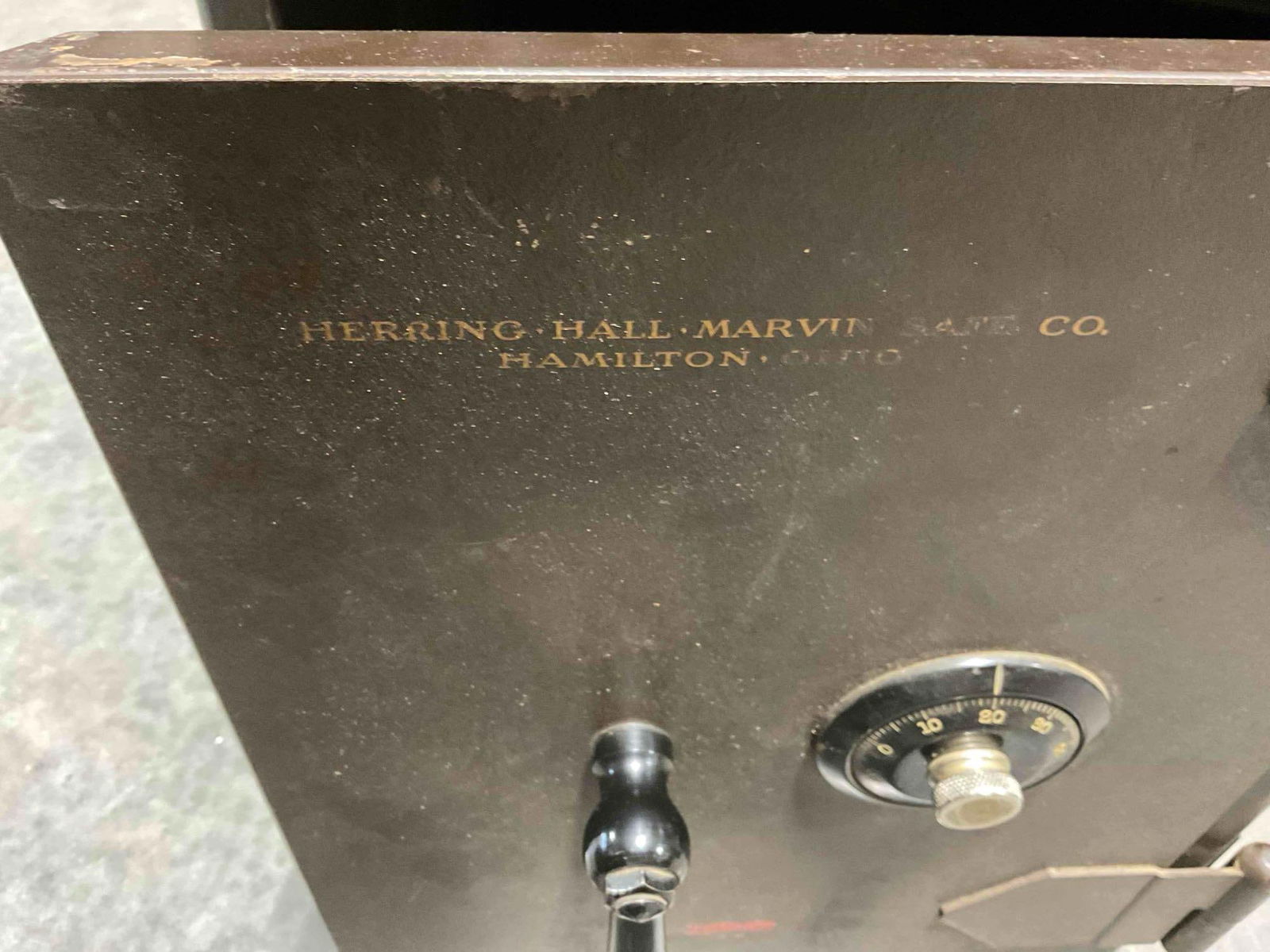 Vintage Herring-Hall Marvin Safe Co. Combination Floor Safe. No Code, Cannot Be Locked, As Is. - 4