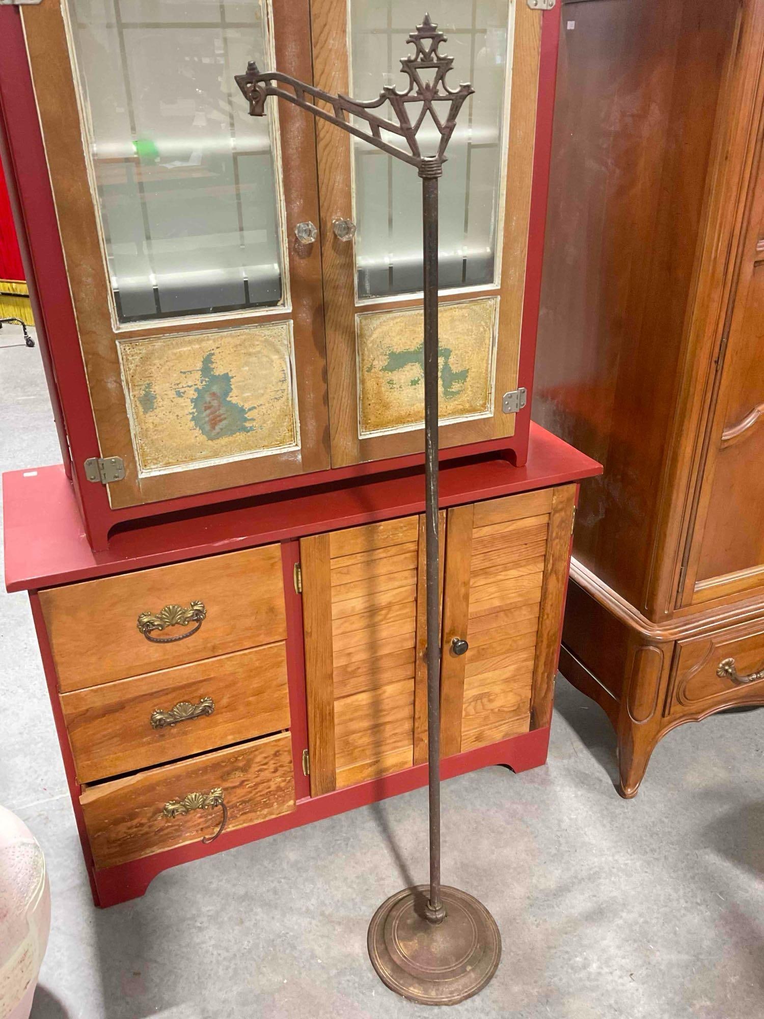 Antique Art Deco Style Metal Bridge Floor Lamp Stand. Stand Only, No Light. Good Condition. (1 of 5)