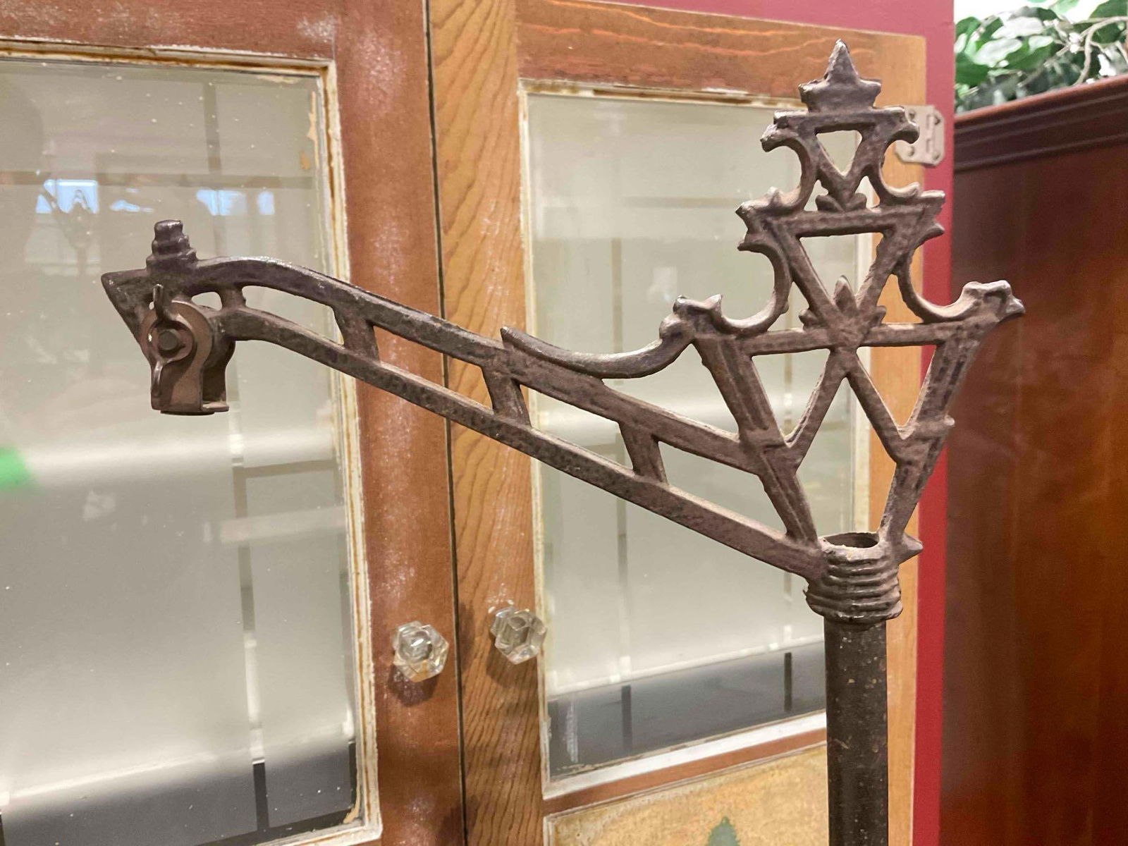 Antique Art Deco Style Metal Bridge Floor Lamp Stand. Stand Only, No Light. Good Condition. - 2