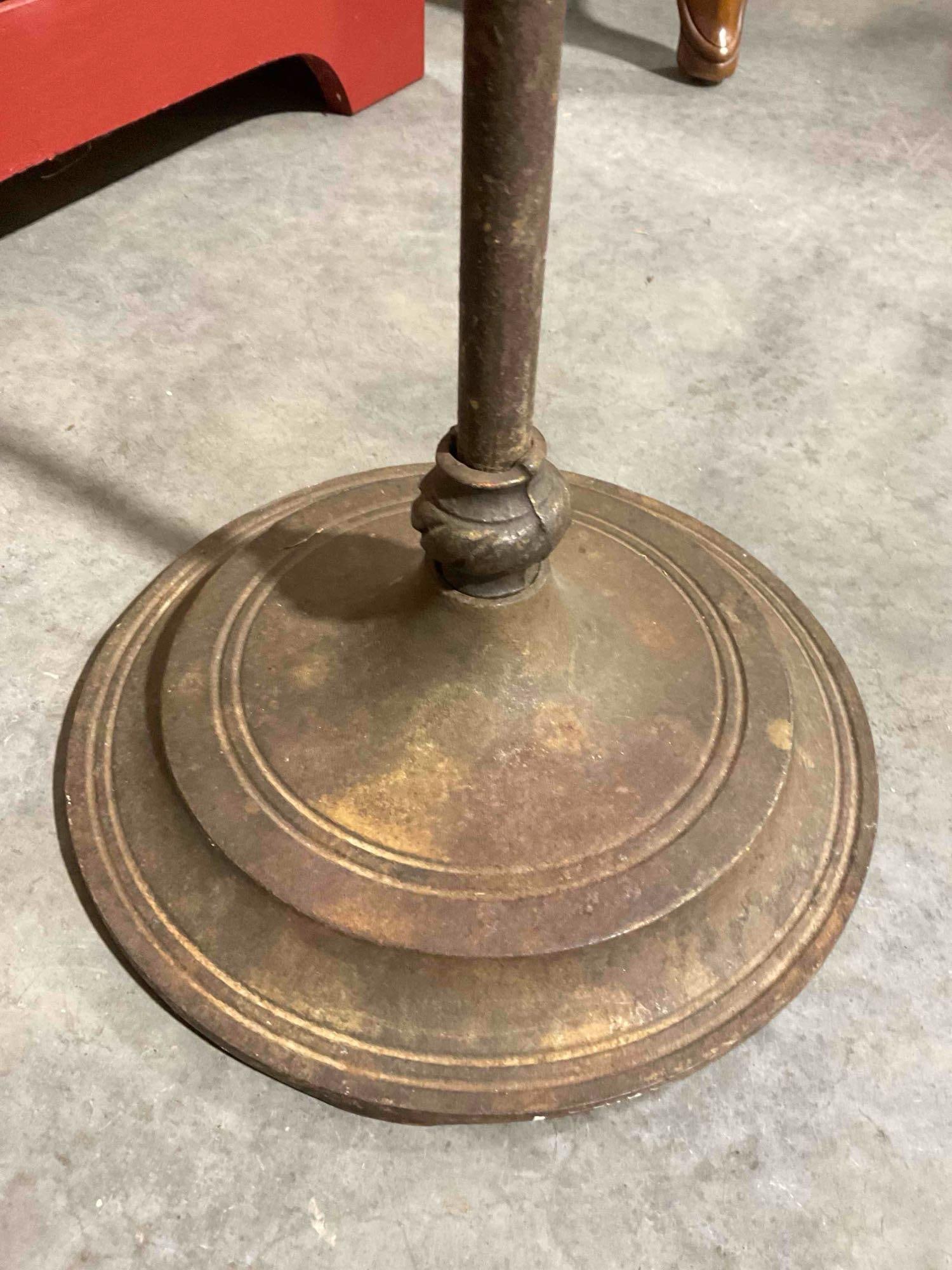 Antique Art Deco Style Metal Bridge Floor Lamp Stand. Stand Only, No Light. Good Condition. - 4