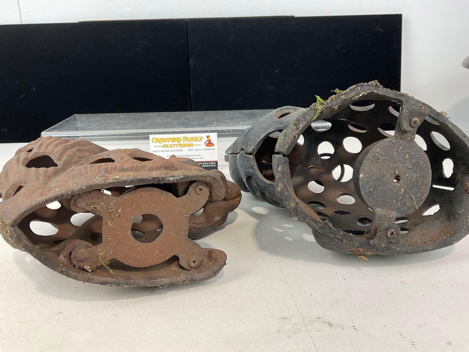 Vintage Squirrel & Cat Cast Iron Hanging Candleholders, 9h x 10w x 9d inches - 3