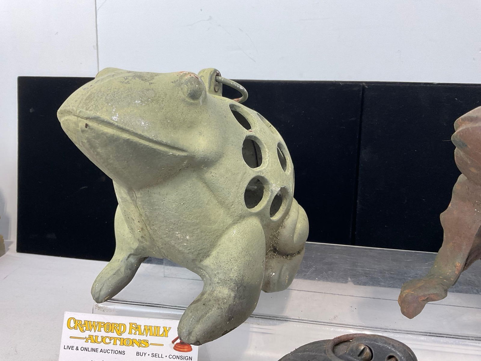 3 Cast Iron Frog Shaped Hanging Candleholders, 6h x 13w x 10d inches - 4