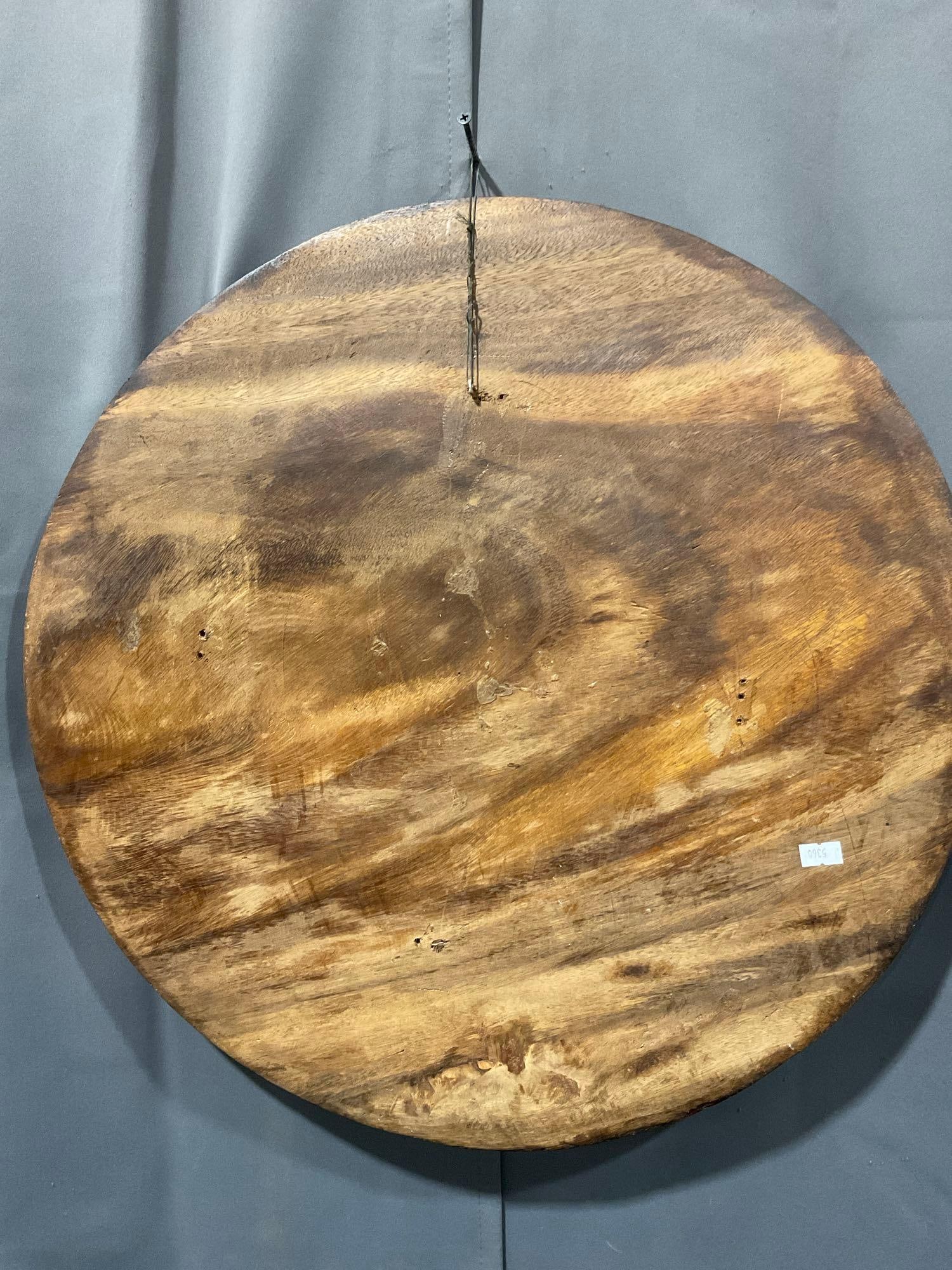 Hand Carved wooden wall hanging, Intricate scrollwork, 24x24 inches, bird motif and more - 5