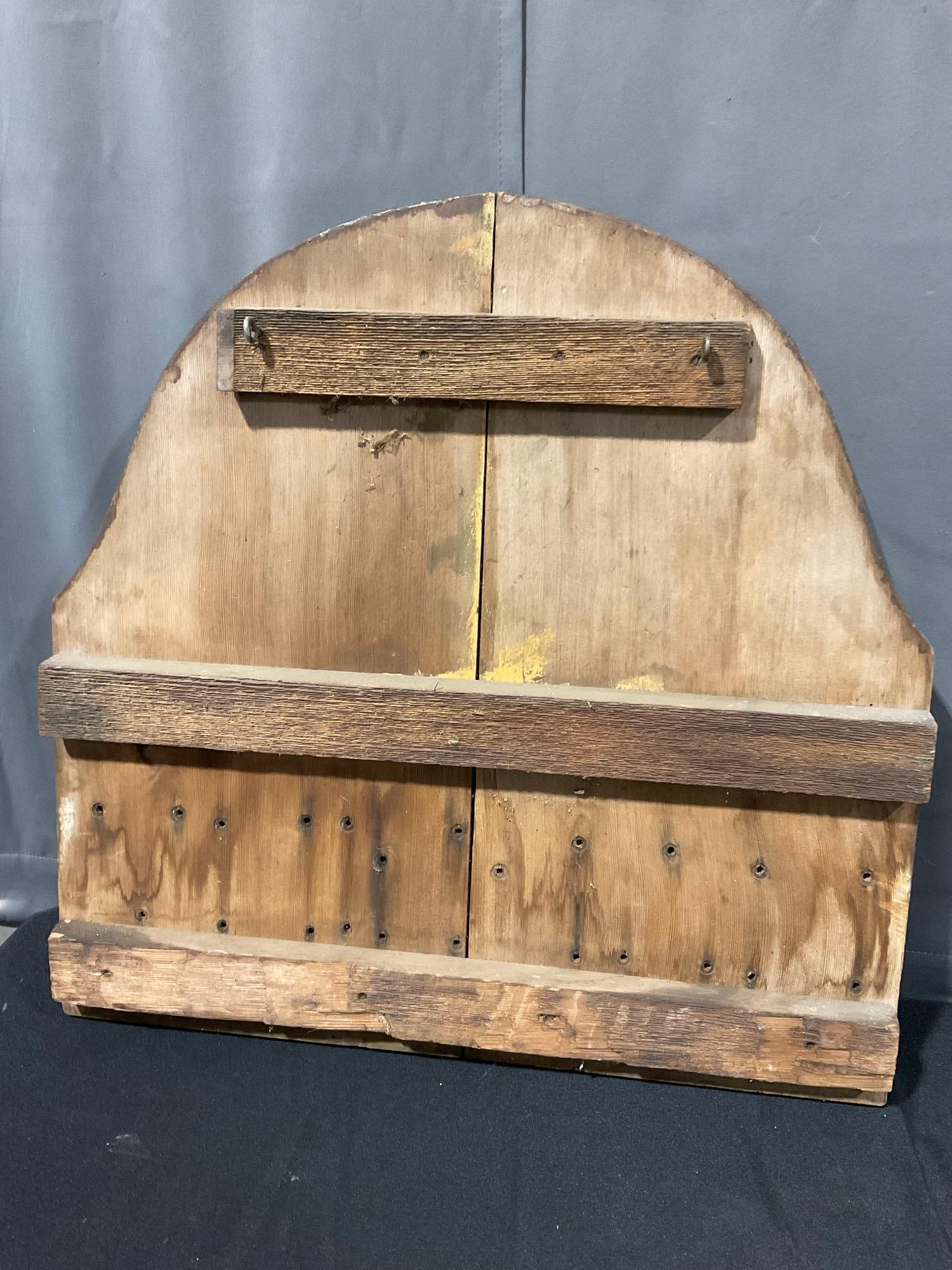 Large Wooden Sign, White Outline of a Tree Sigil, 26h x 26w x 4d inches - 4