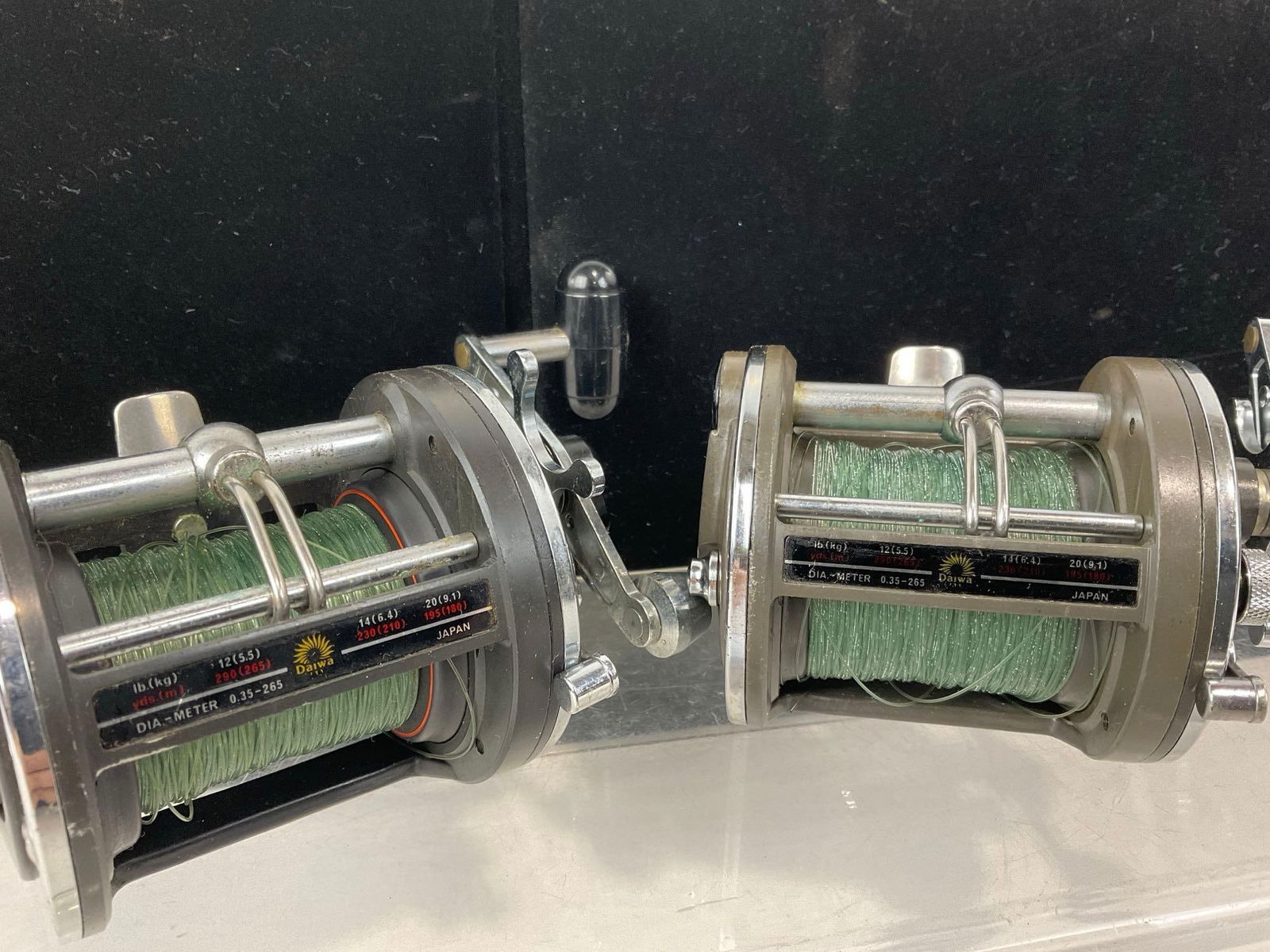 Pair of Daiwa Sealine Trolling Fishing Reels, 27H, 7h x 7w x 5d inches - 2