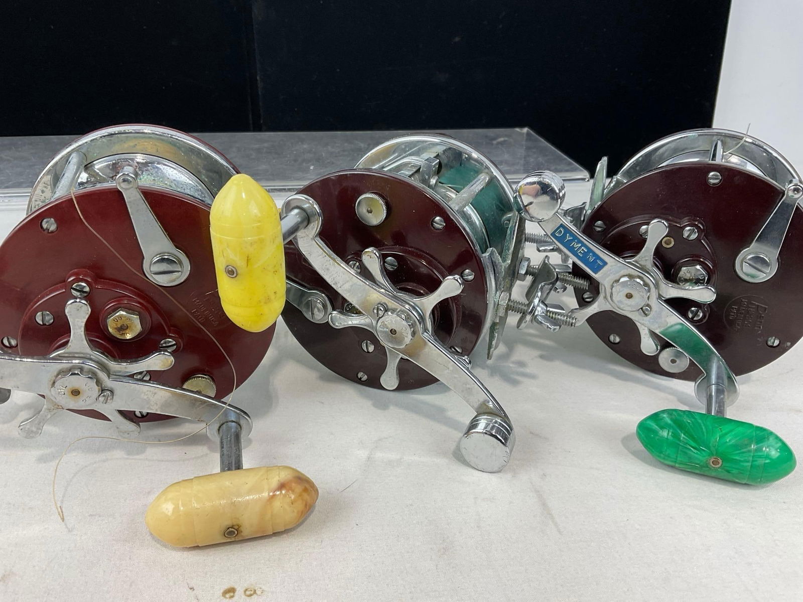 Set of 3 Penn Peer no 309 Fishing Reels, 7h x 9w x 6d inches - 5