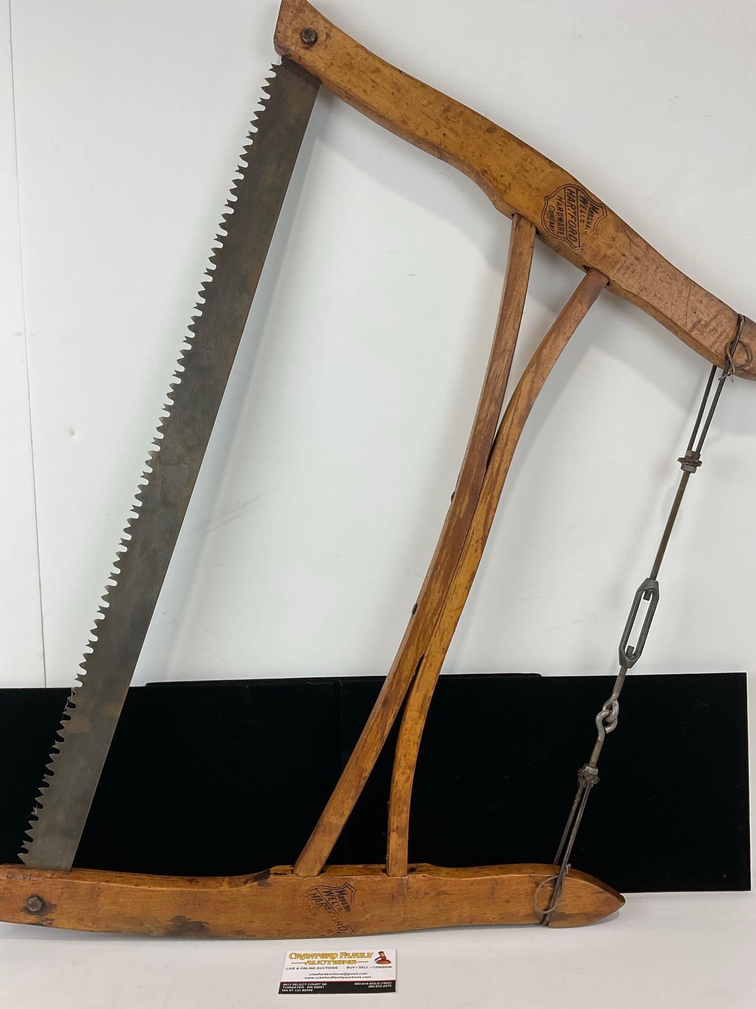 Marshall Wells Hartford Hardware Company Buck Cross-Cut Saw, 21h x 32w x 3d inches - 5