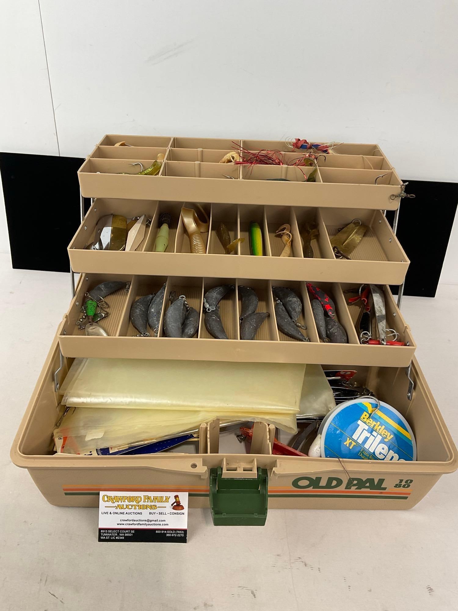 Old Pal 1080 Tacklebox w/ Lures, Weights, Dodgers, Flashers, & more, by Les Davis, Kelp-Kutter (1 of 5)