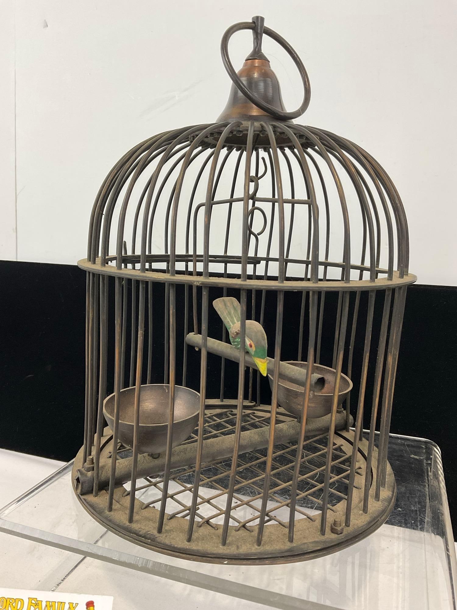 Vintage Metal Bird Cage Figure, Decor piece, 12h x 8w x 8d inches - 2