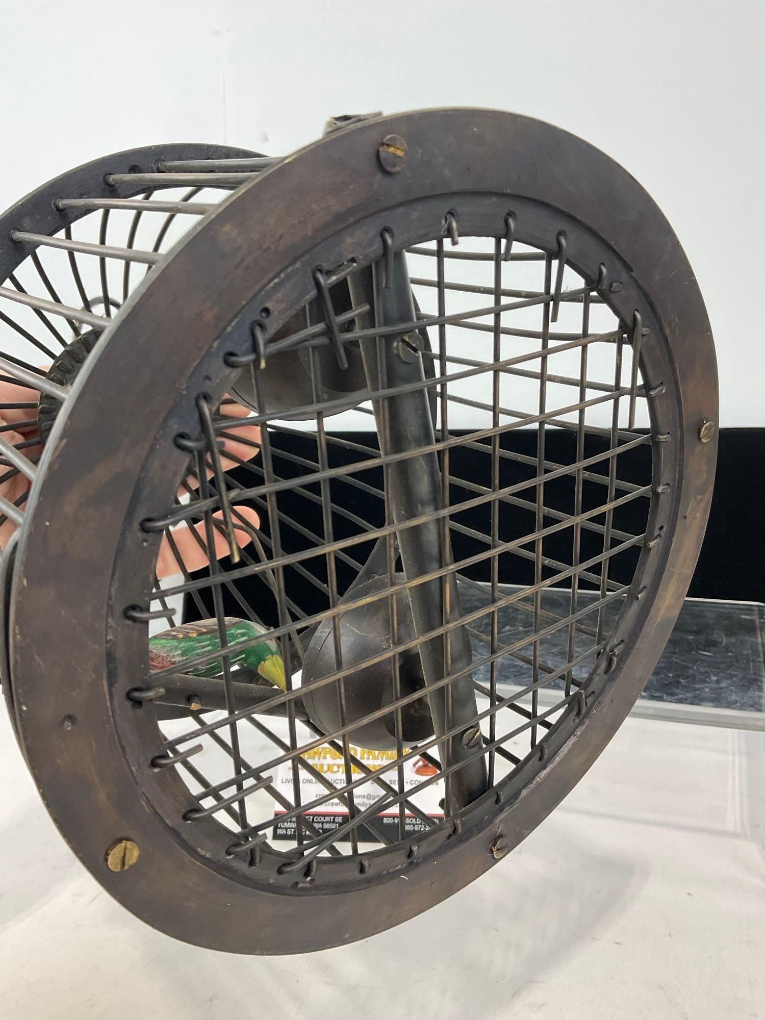 Vintage Metal Bird Cage Figure, Decor piece, 12h x 8w x 8d inches - 4
