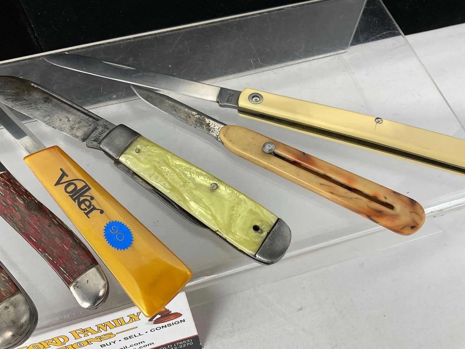 Collection of Folding Knives, 8 pieces, USA brand, Wards, Volker, Razor Blade Standard & more - 3