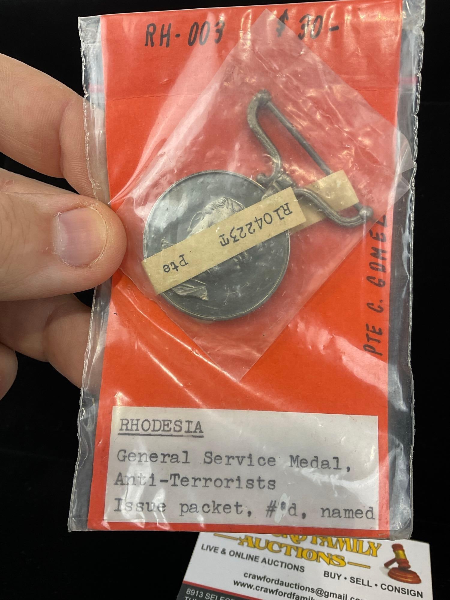 3 Rhodesian Medals, District Service Medal Internal Affairs & Anti-Terrorism - 4