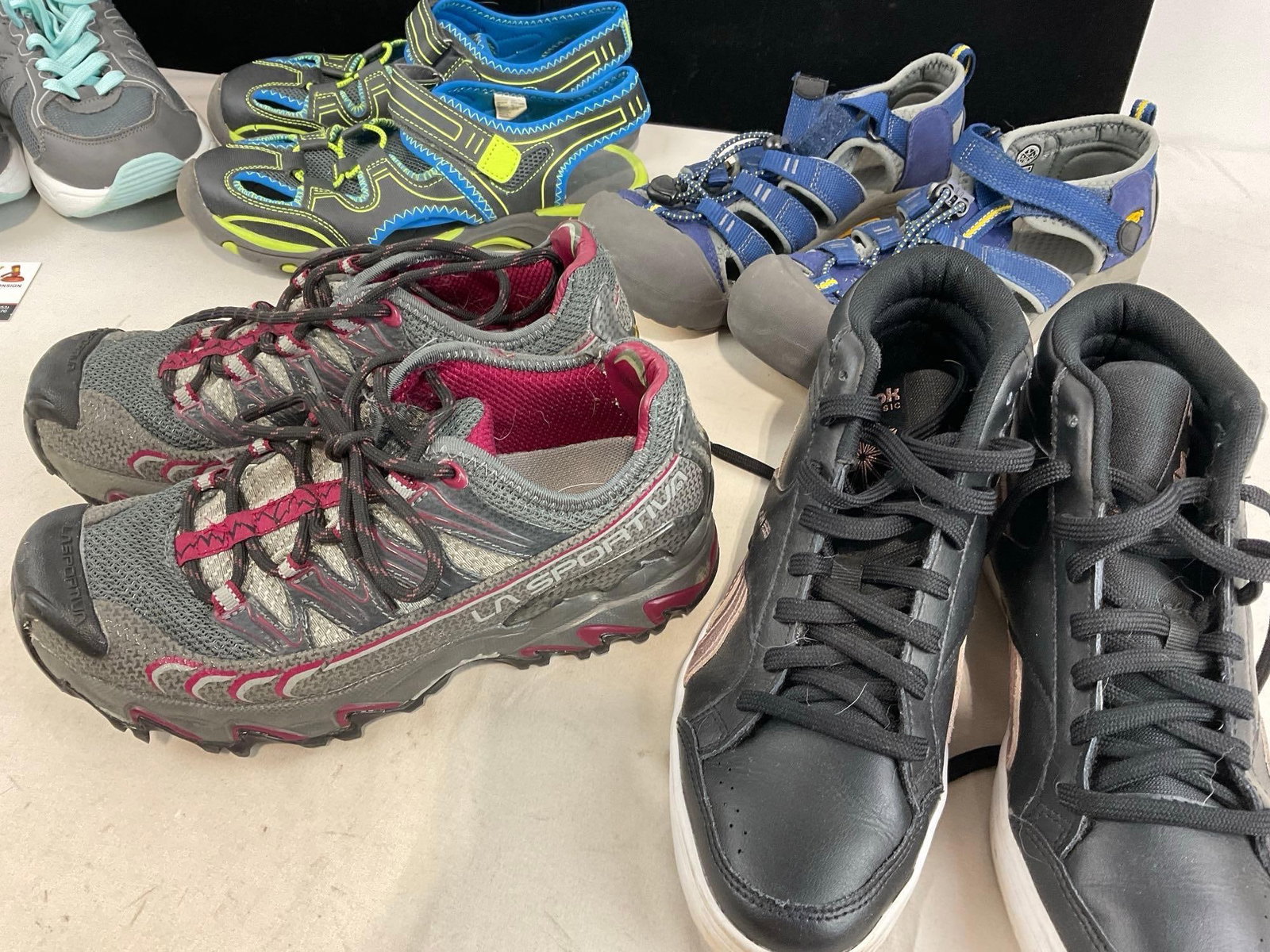 5 Pairs of Shoes, Womens Size 5 & 6, La Sportiva, Keen, Reebok, Ryka & Water Shoes, 9h x 21w x 15d - 3