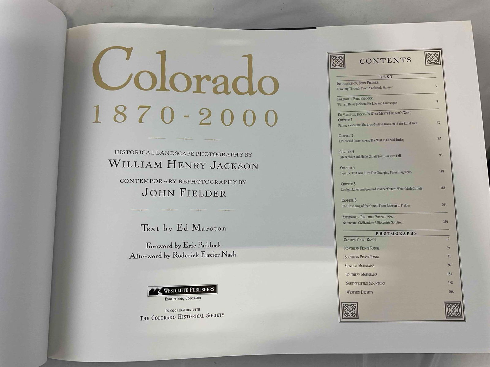 2 pcs Vintage Hardcover Coffee Table Art & Photography Books, incl. Colorado 1870-2000. - 6