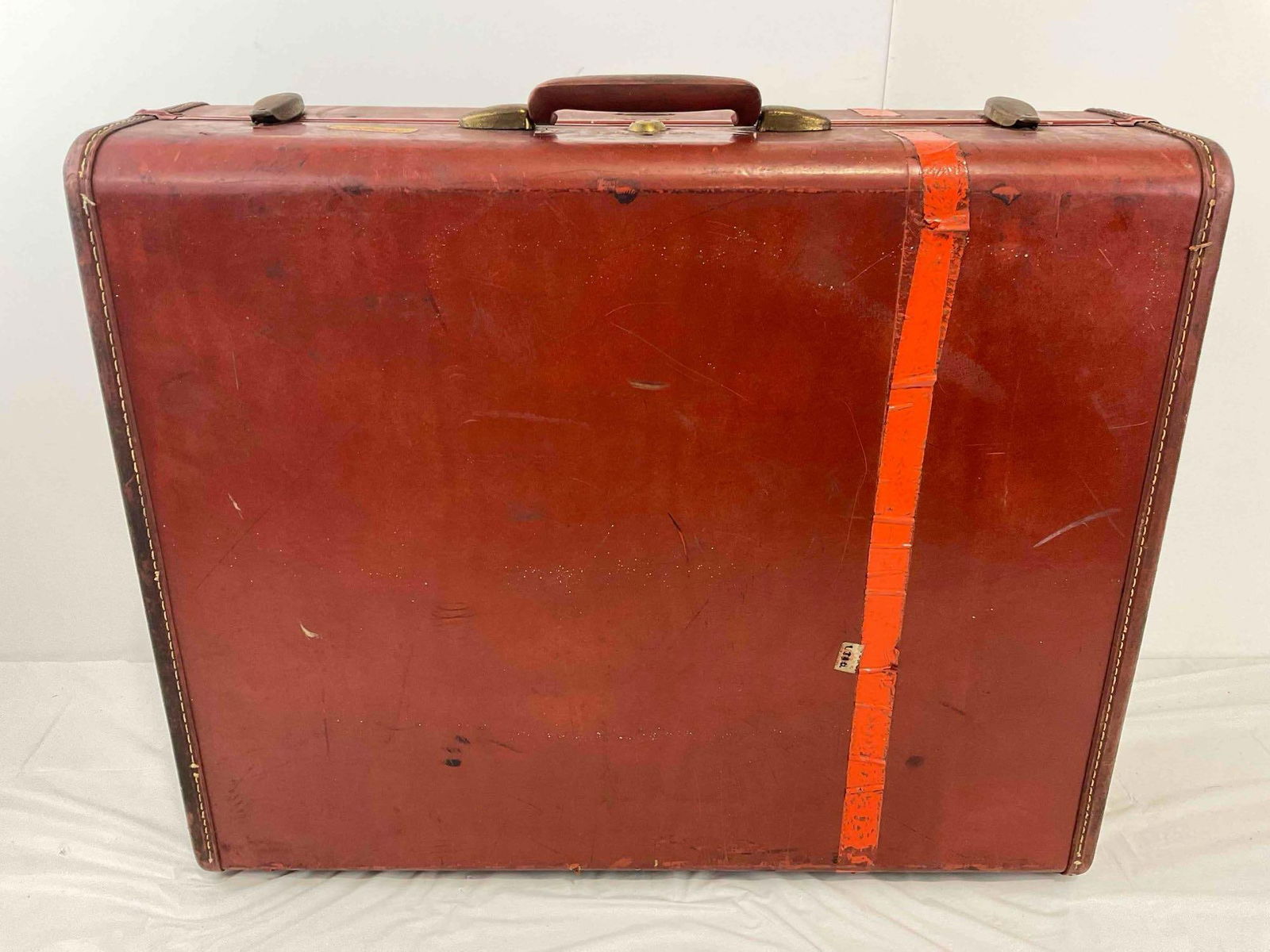 Vintage SAMSONITE Burnt Orange Plastic? Hard Shell Suitcase. Good Condition. See pics. - 7