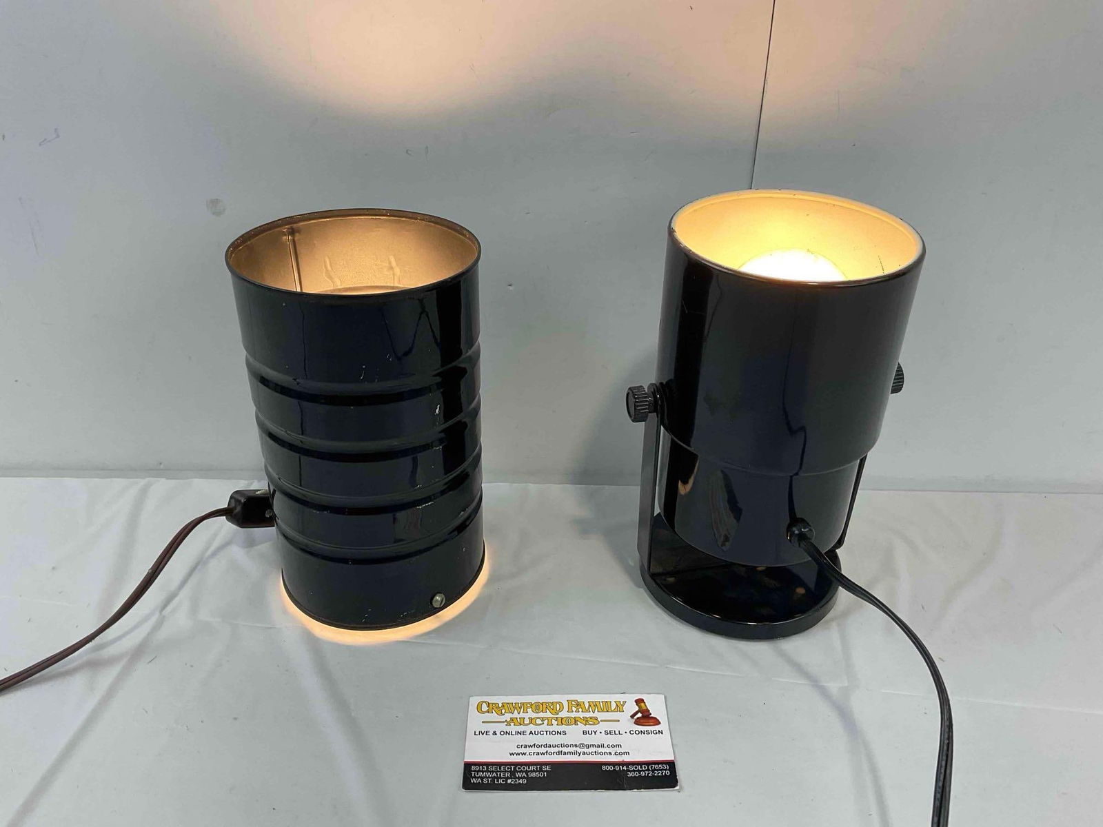 2 pcs Vintage Black Metal Desk Lamps. Tested, Work. Good Condition. See pics - 2