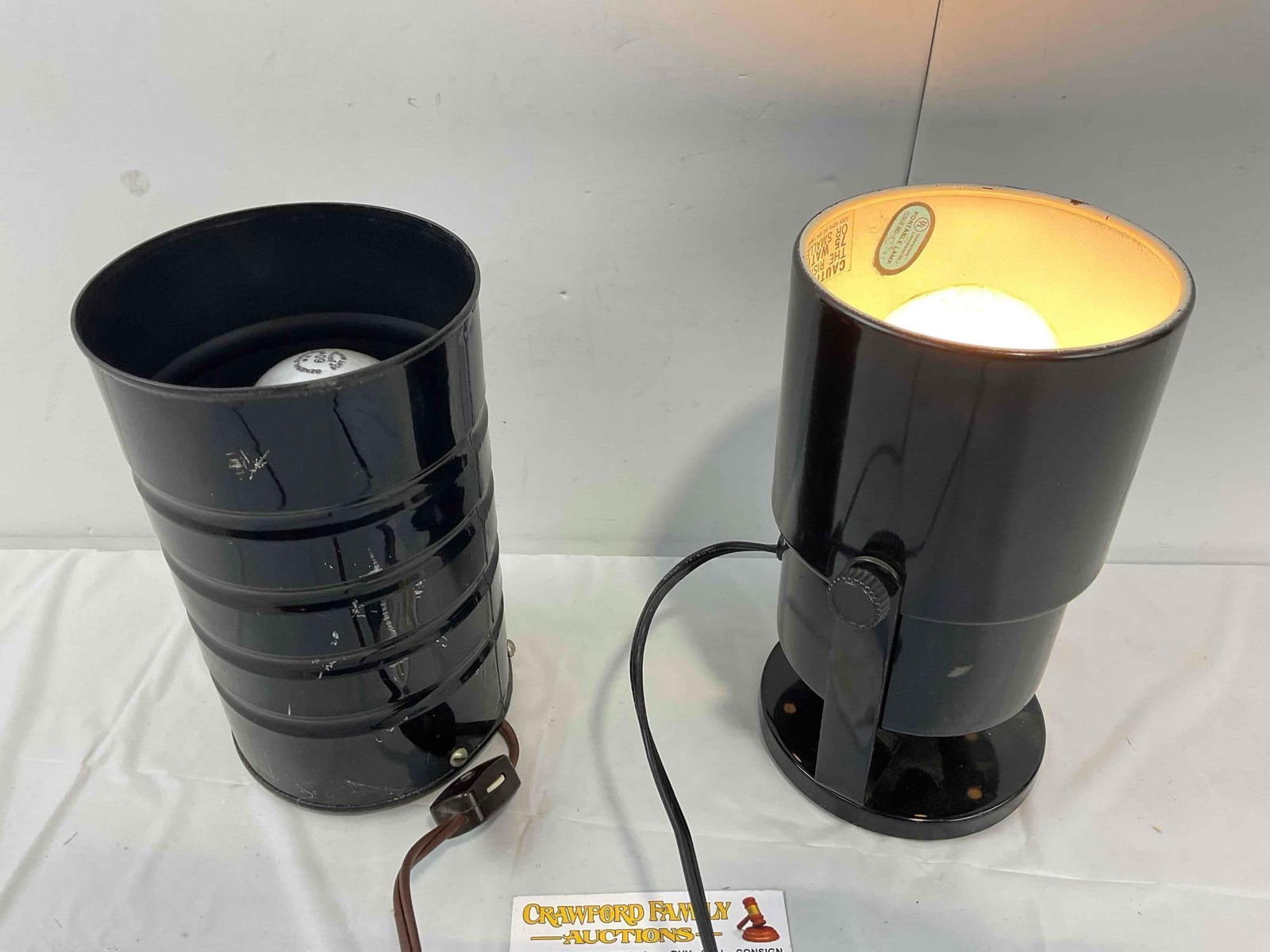 2 pcs Vintage Black Metal Desk Lamps. Tested, Work. Good Condition. See pics - 5