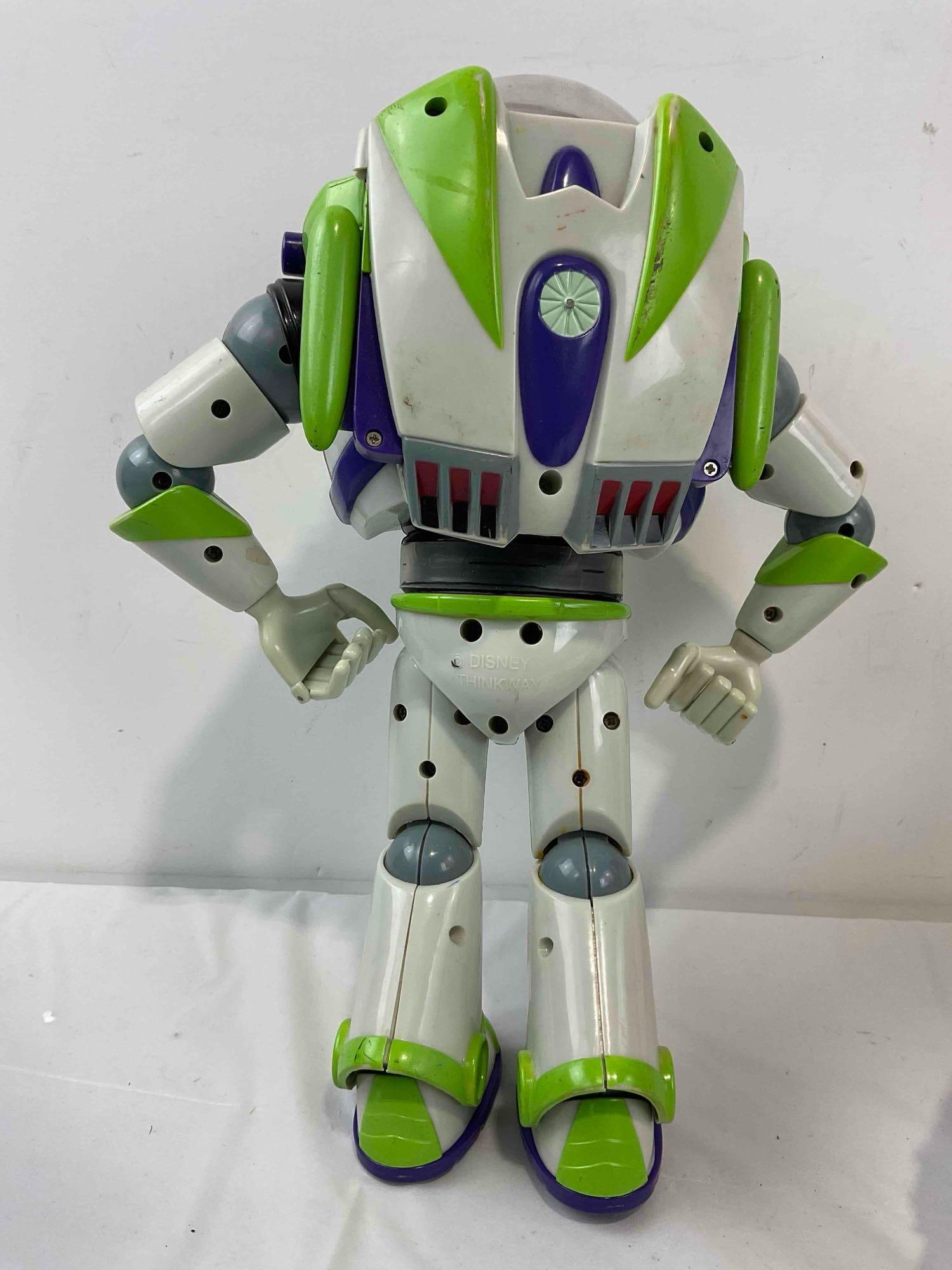 2 pcs Vintage Disney Pixar Toy Story Dolls, Buzz Lightyear & Talking Woody (Works). See pics. - 6