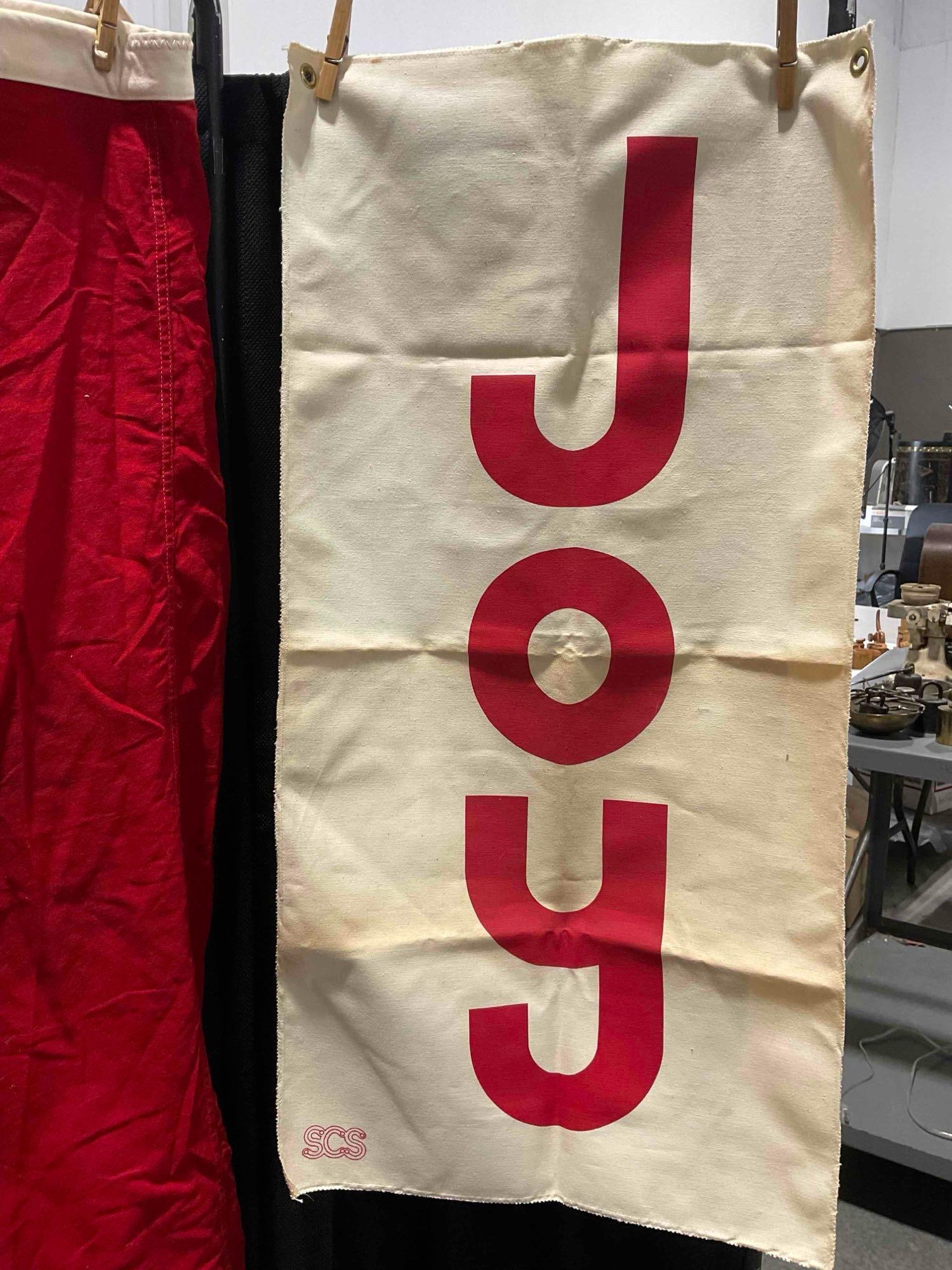 3 pcs Vintage Flags, incl. Dura-Lite Nylon American Flag, Maritime Naval Flag & More! See pics. - 2