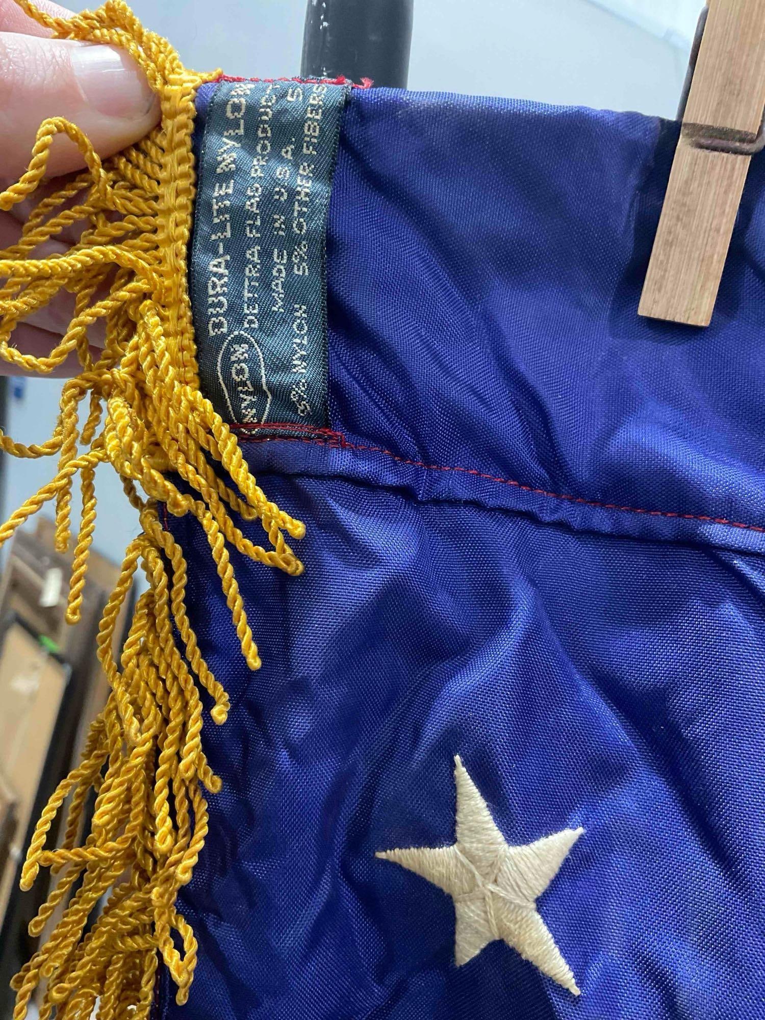 3 pcs Vintage Flags, incl. Dura-Lite Nylon American Flag, Maritime Naval Flag & More! See pics. - 6